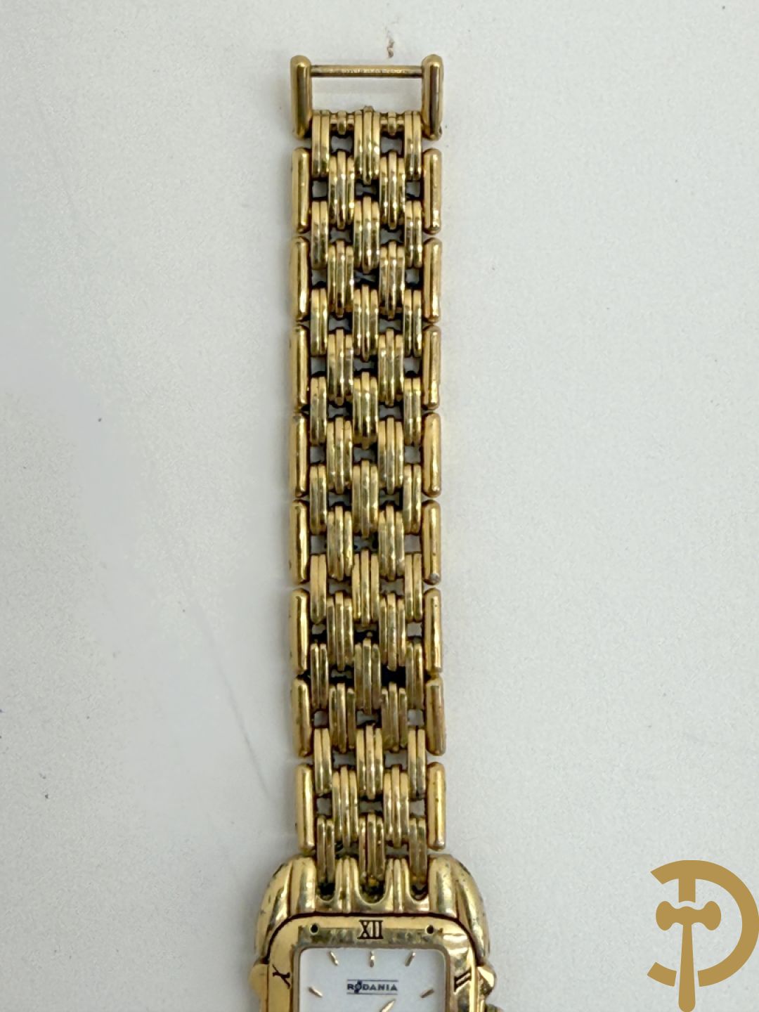 Drie dameshorloges met vergulde armband Rodania + herenuurwerk Rodania