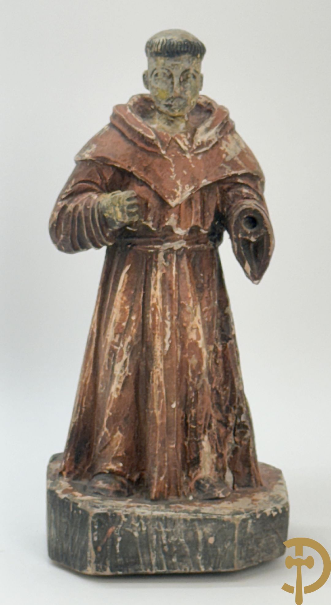 Volkse houtsculptuur van Sint Antonius