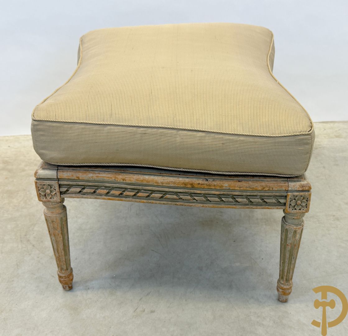 Louis XVI duchesse brisée met dubbele canage, gepatineerd, 19e