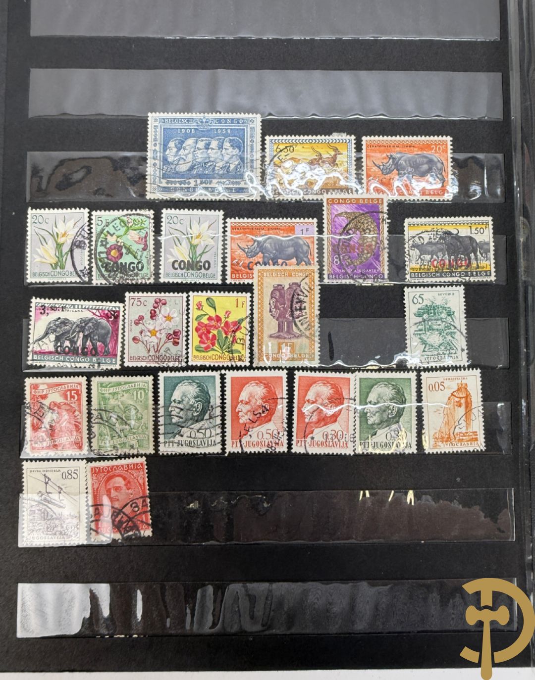 10 postzegelalbums van o.a. Duitsland, Congo, België, ... - Heel divers met veel zeldzame zegels