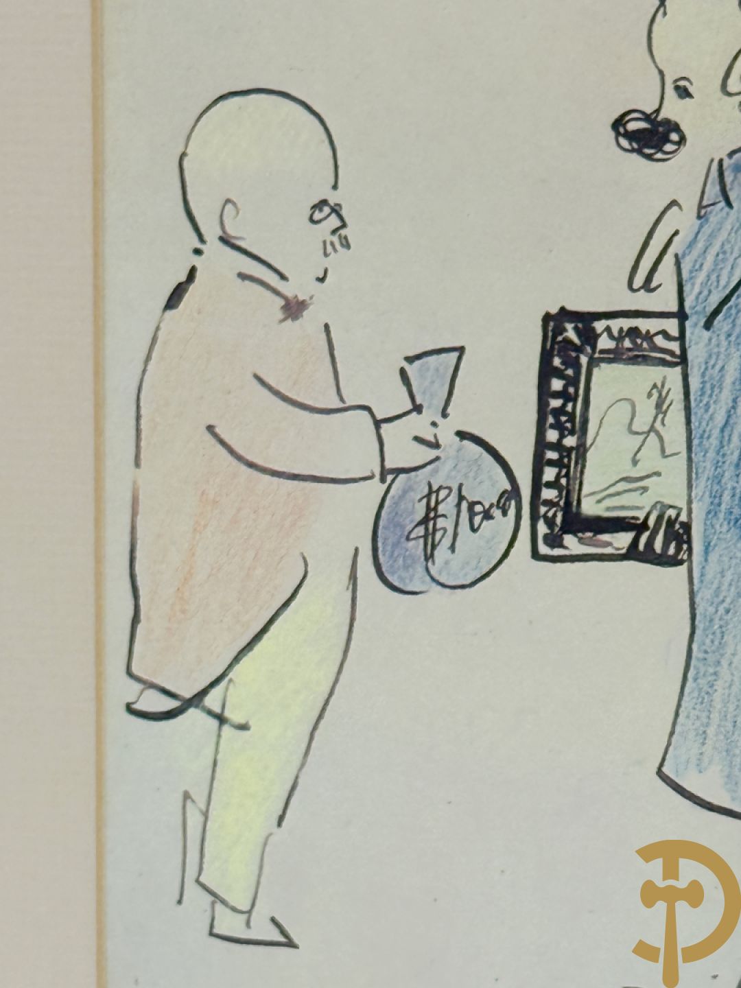 PICASSO (naar) Vijf ludieke prenten met personages - seriegrafieën