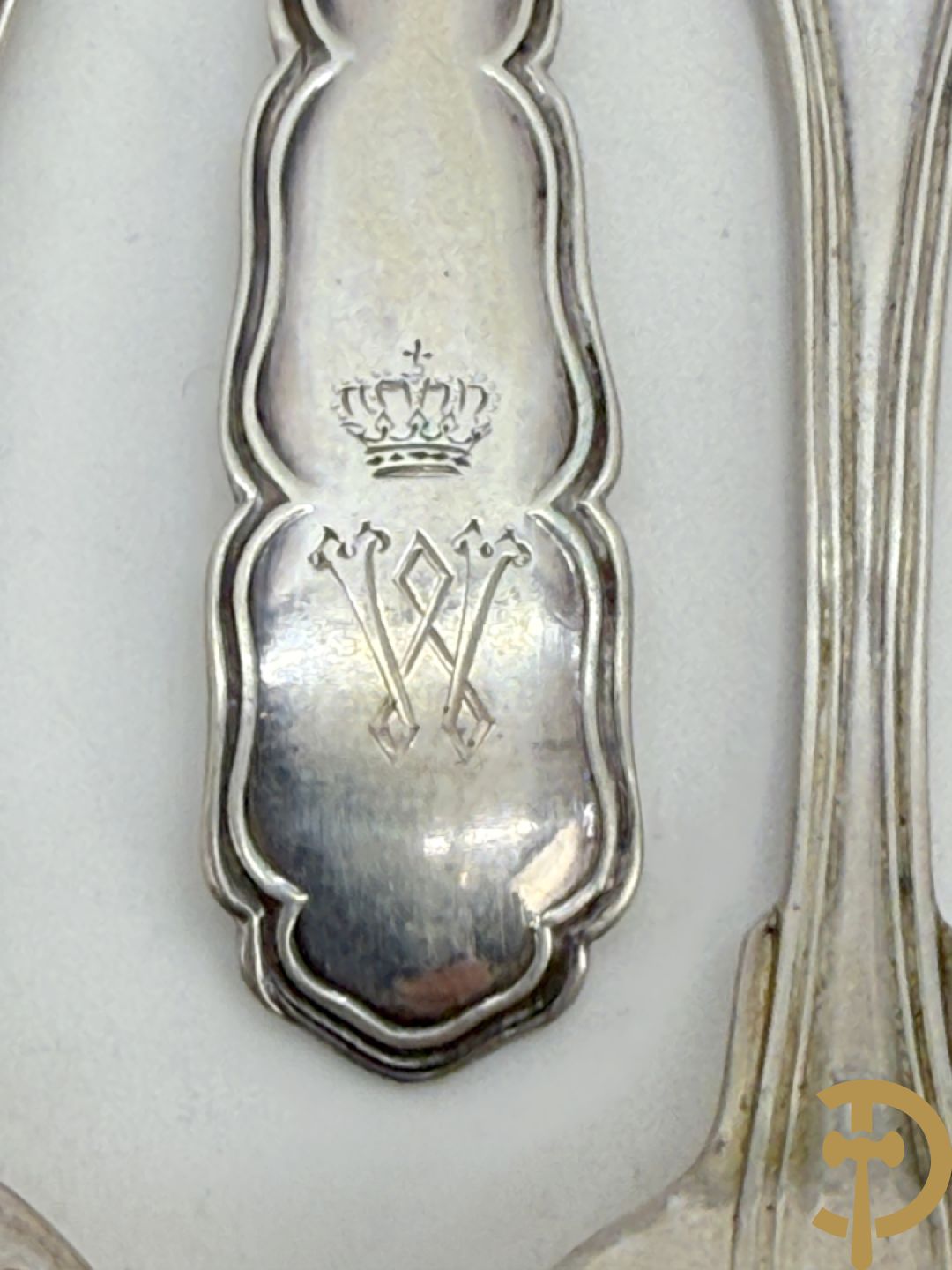 11 massief zilveren ijslepels + 6 koffielepels in massief zilver