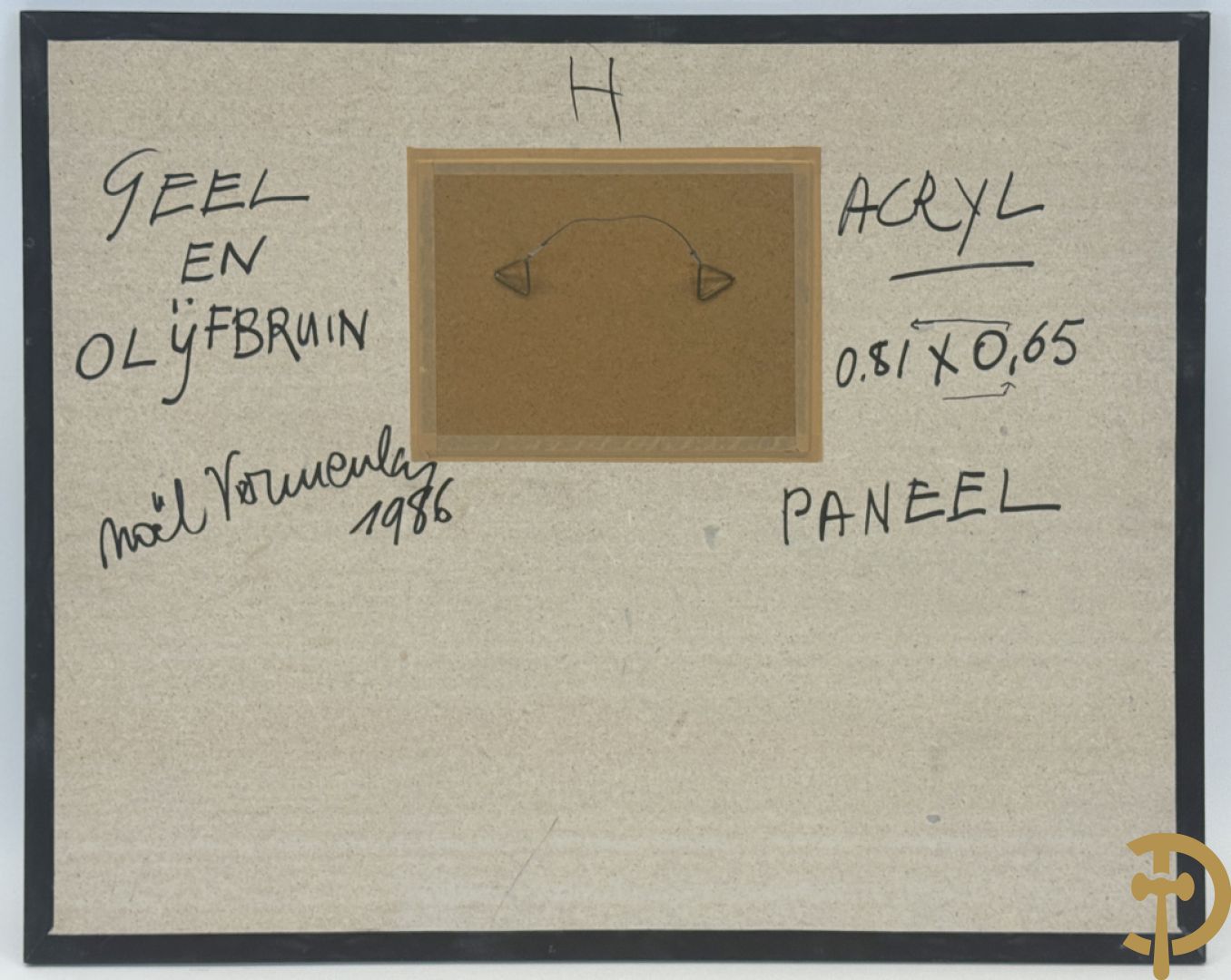 VERMEULEN Noël getekend verso en gedateerd 1986 
