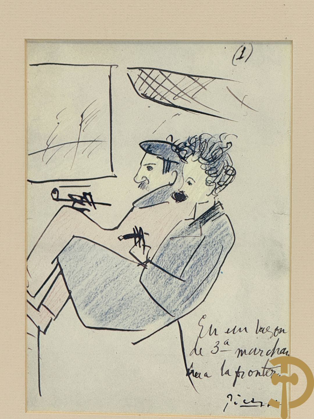 PICASSO (naar) Vijf ludieke prenten met personages - seriegrafieën