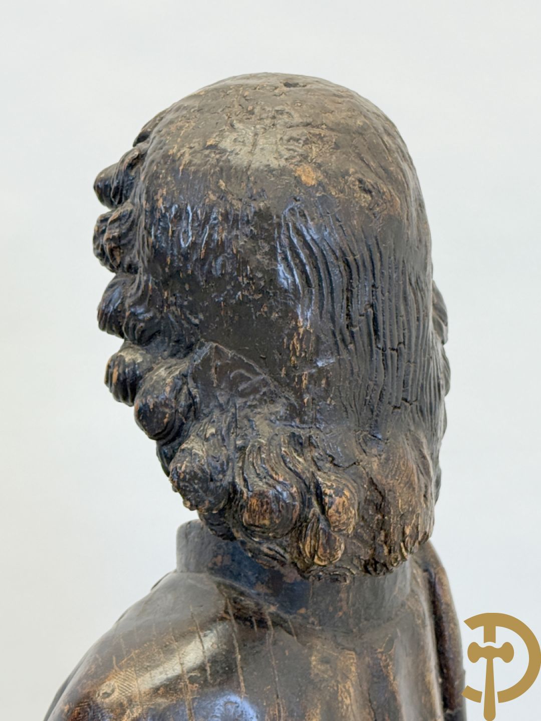 Vlaamse houtsculptuur van apostel, 18e
