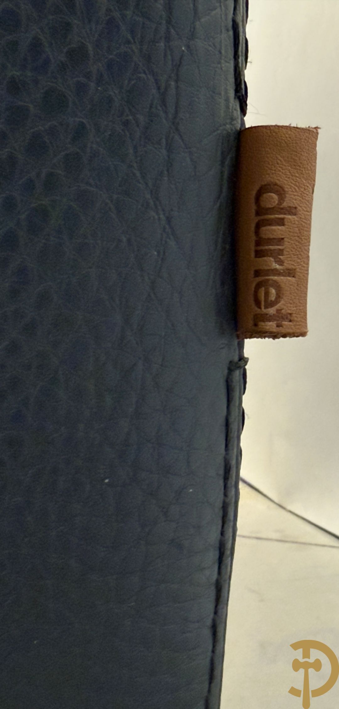 Zwart lederen design driezit Durlet