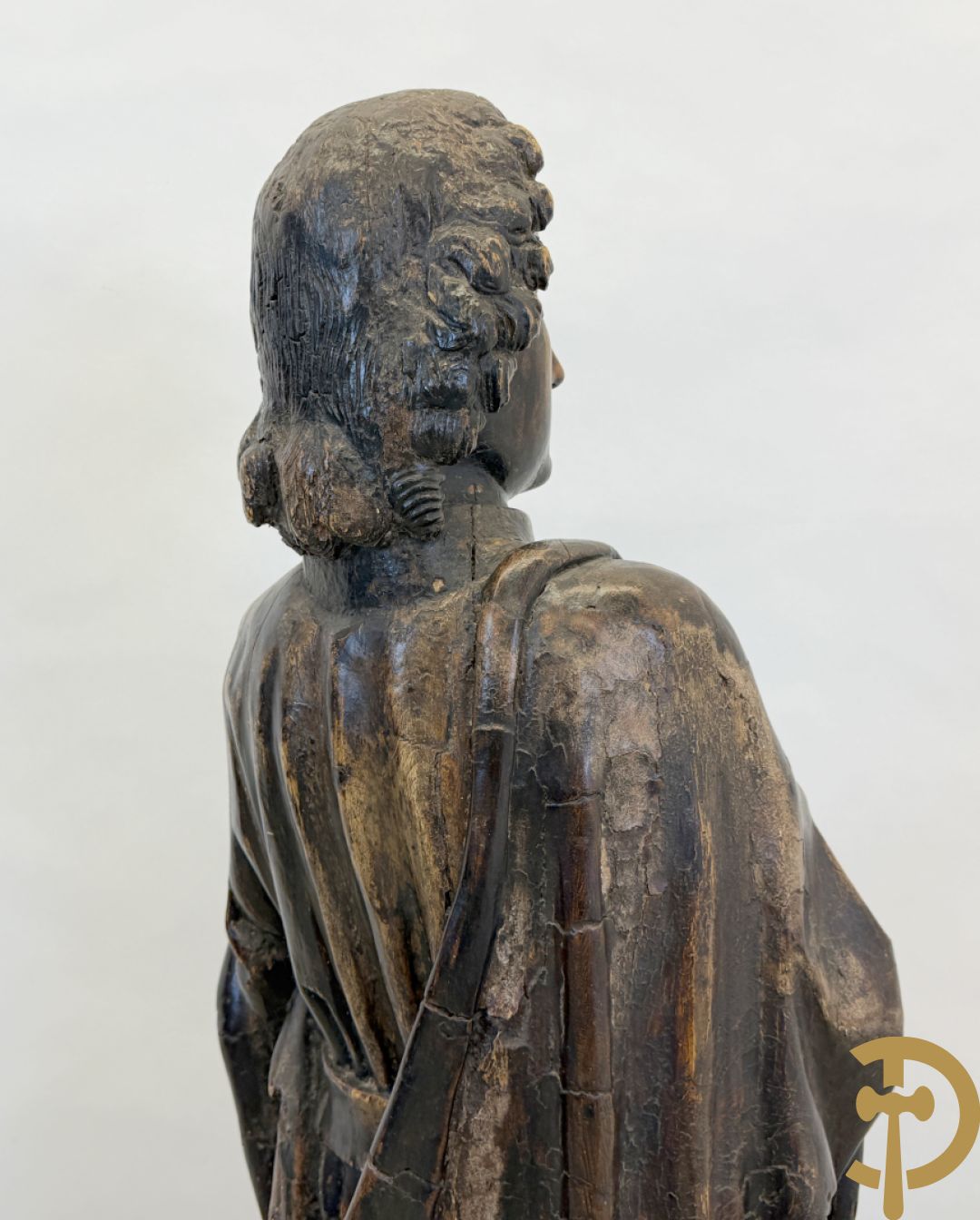 Vlaamse houtsculptuur van apostel, 18e