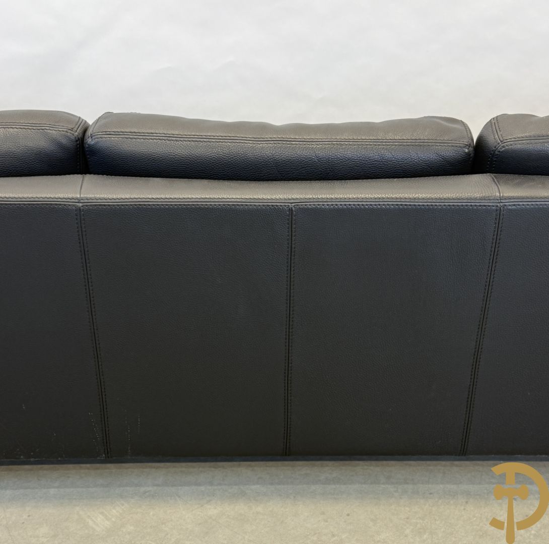 Zwart lederen design driezit Durlet