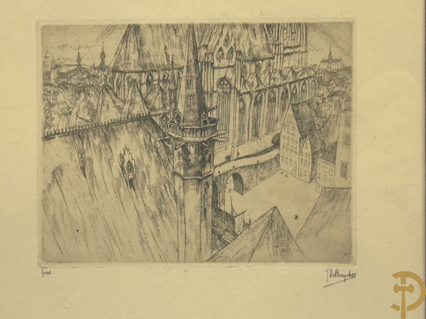 DEBRUYCKER J. getekend Gand 