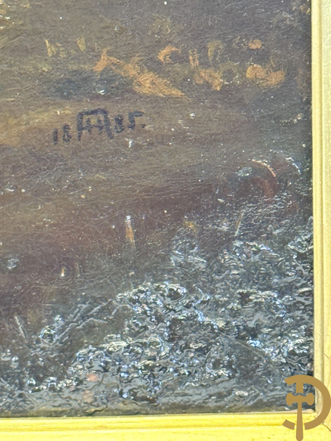A.H. 1885 gemonogrammeerd rechts onder (August Hörter) 