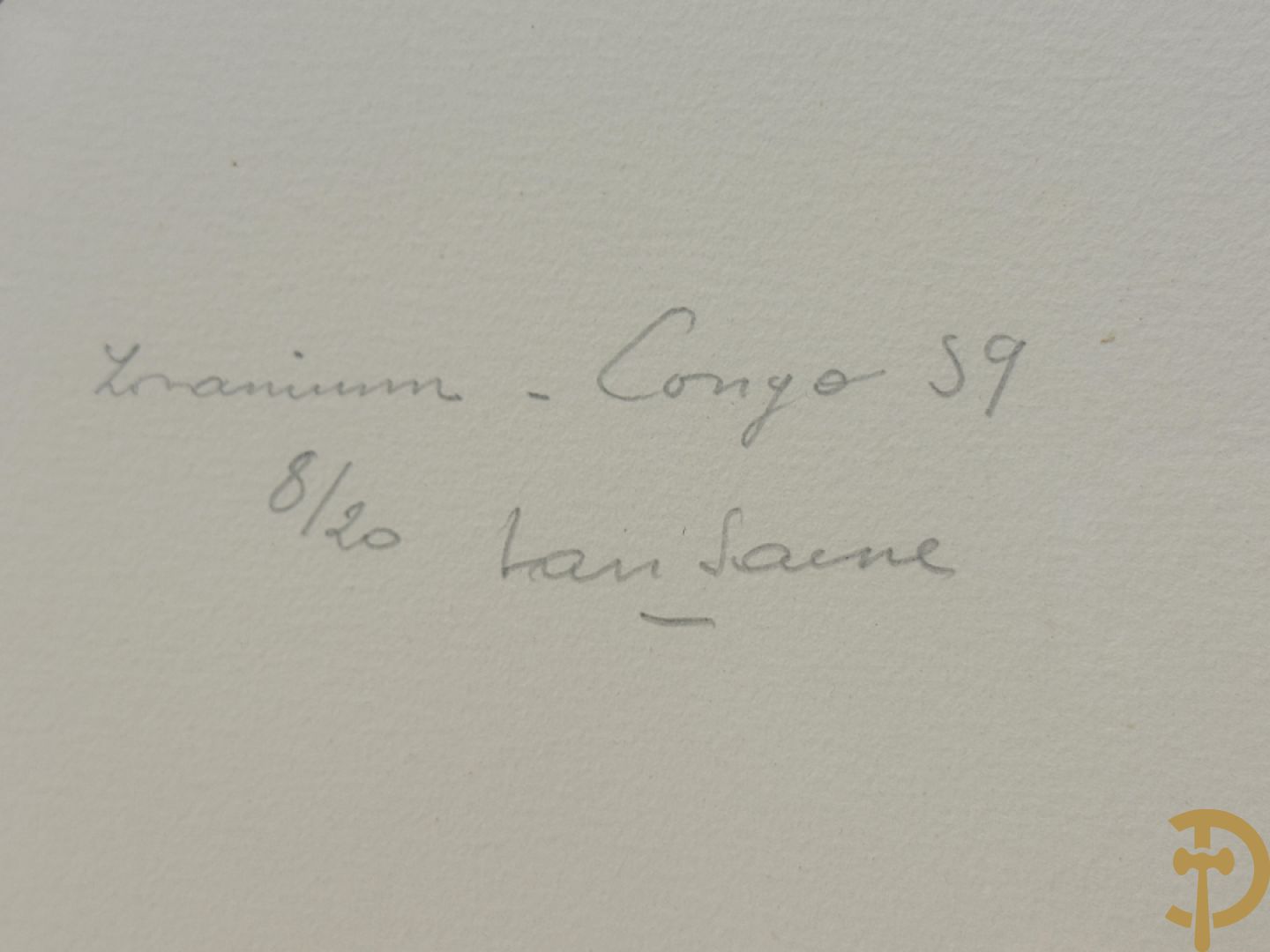 VAN SAENE getekend Congo 