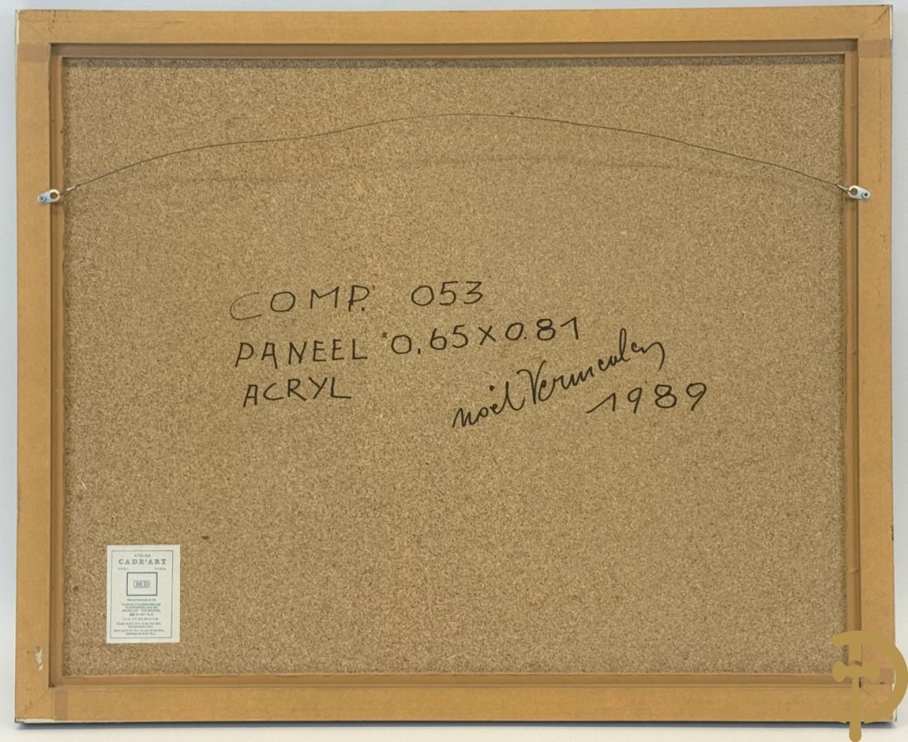 VERMEULEN Noël getekend verso en gedateerd 1989 