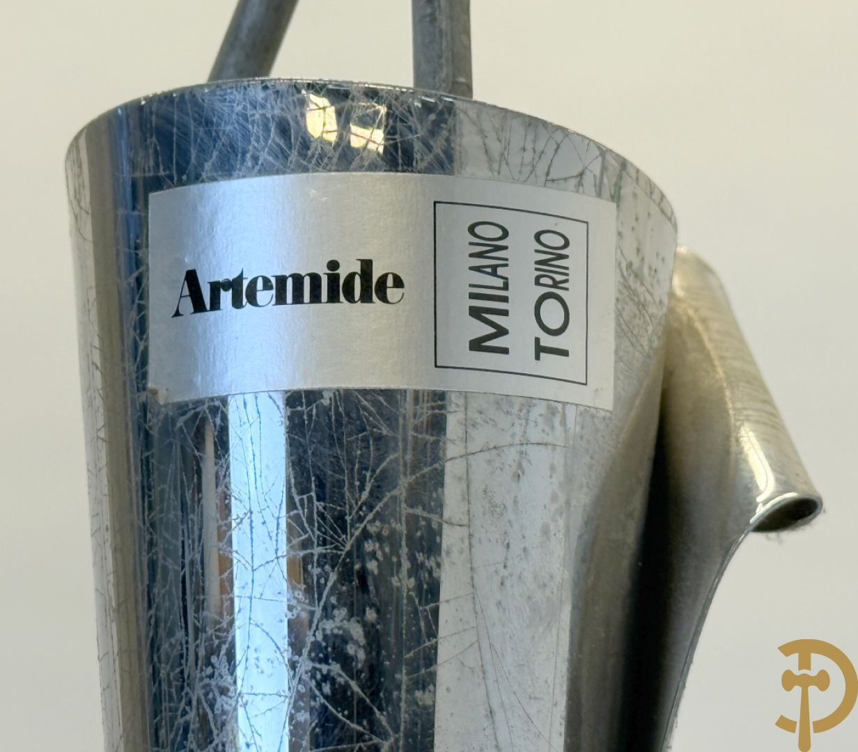 Vintage chromé luchter in spiraalvorm met bellen, Artemide gemerkt Milano Torno