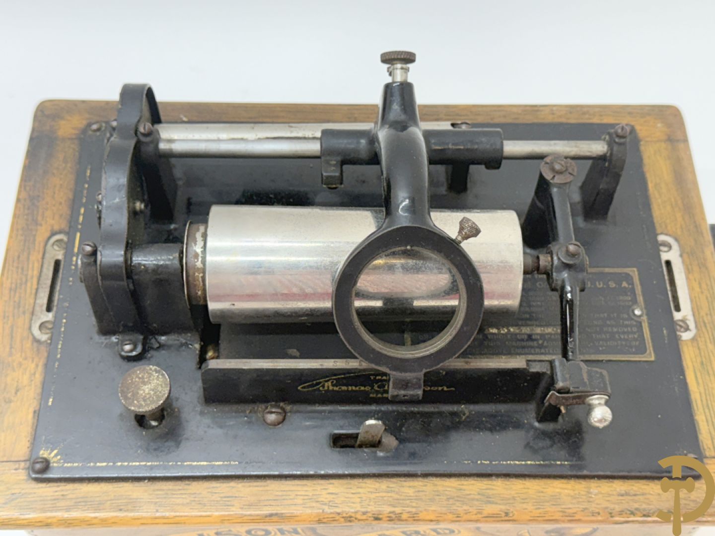 Edison Standard fonograaf met 2 hoorns en rollen (zonder naald)