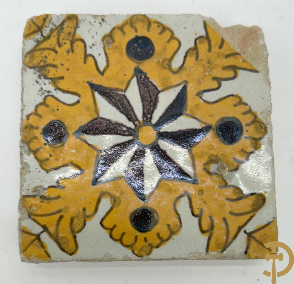 Lot 18e faience tegeltjes w..o. Delfts en Vlaams + Delftse potiche