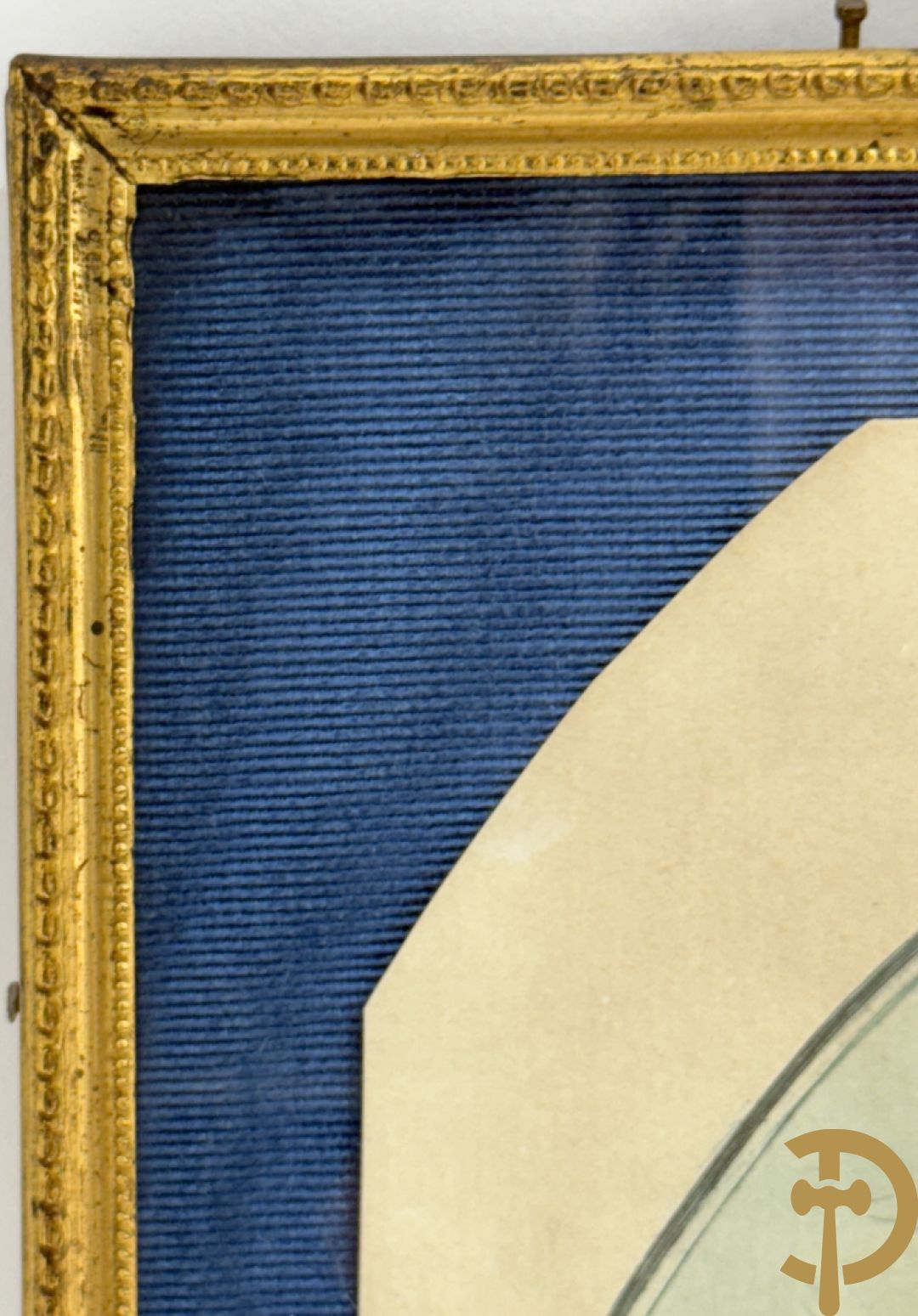 Paar koperen stijlkaders met Louis XVI strik