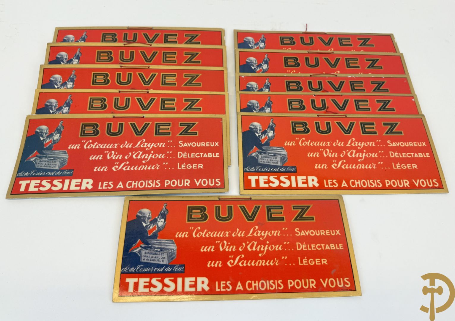 Lot kartonnen publiciteitsmateriaal o.a. Zan door Bernard Carant/Paris, G.ve Tessier Fils door Max Sidaine en Biscottes Reinette