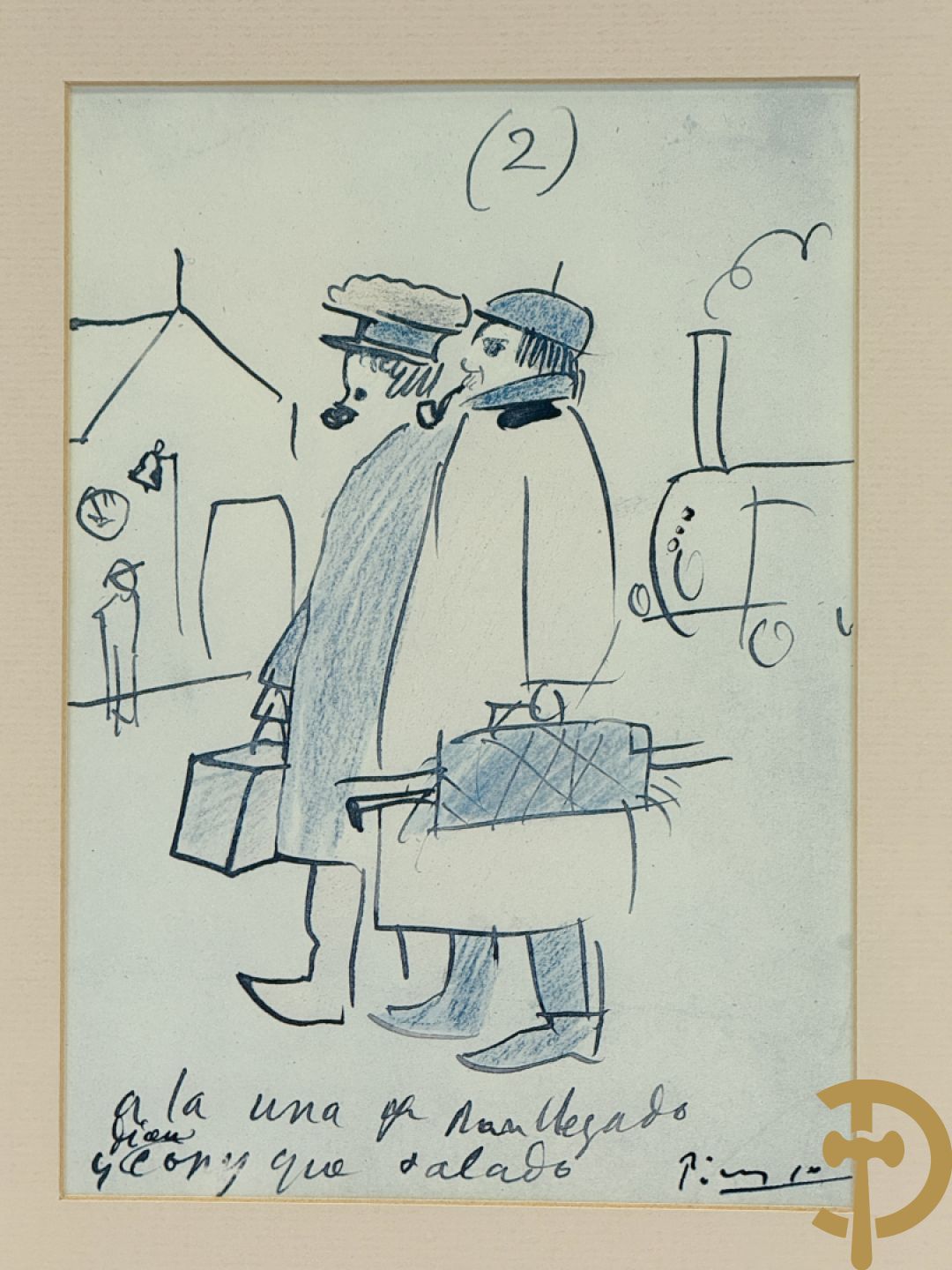 PICASSO (naar) Vijf ludieke prenten met personages - seriegrafieën