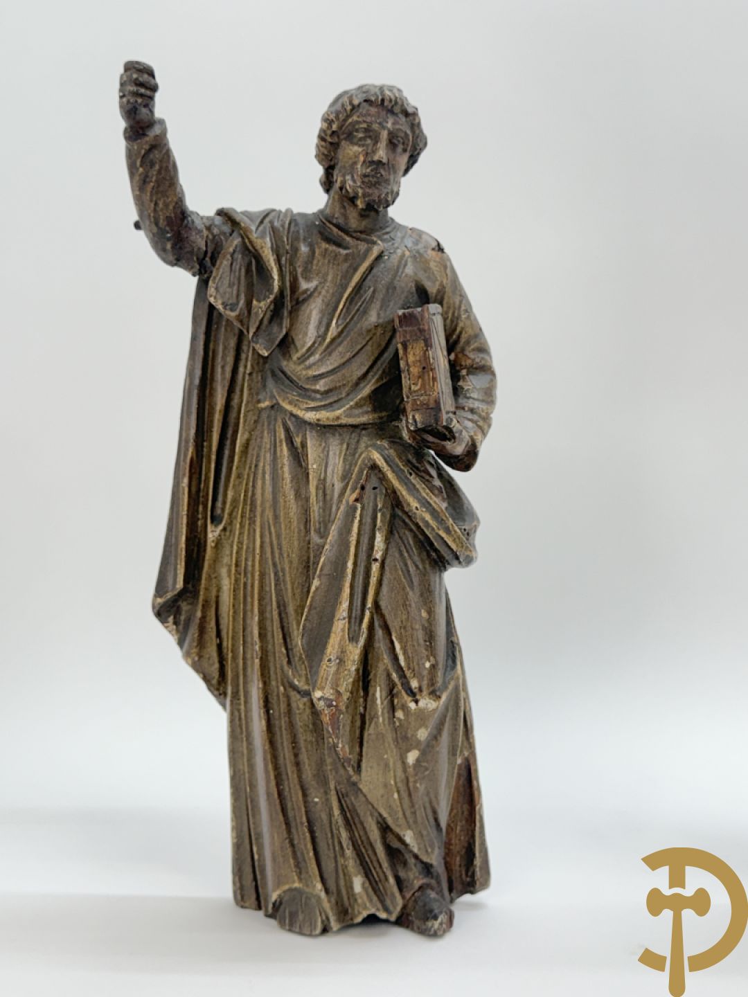 Paar houtsculpturen van evangelisten