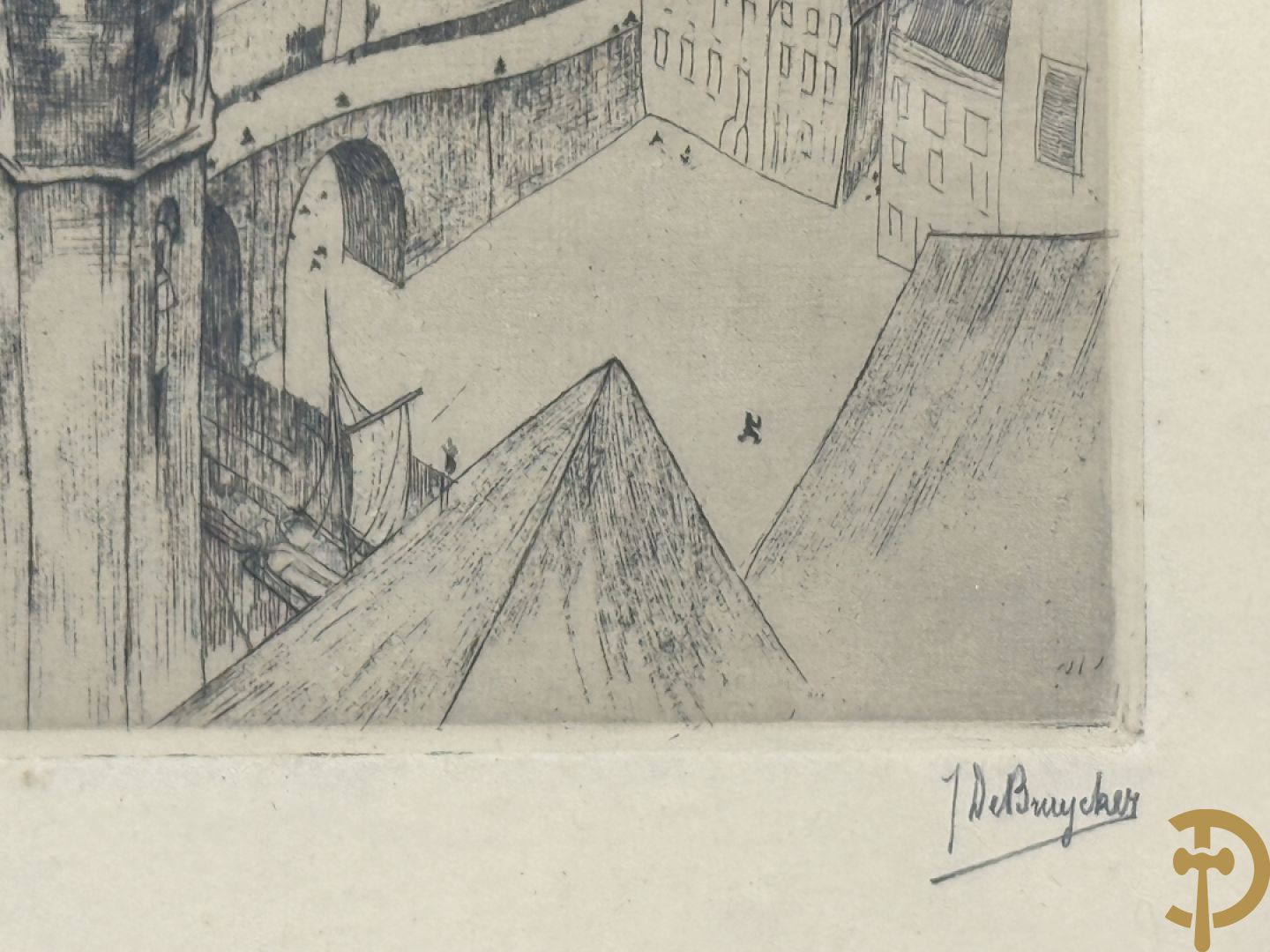 DEBRUYCKER J. getekend Gand 