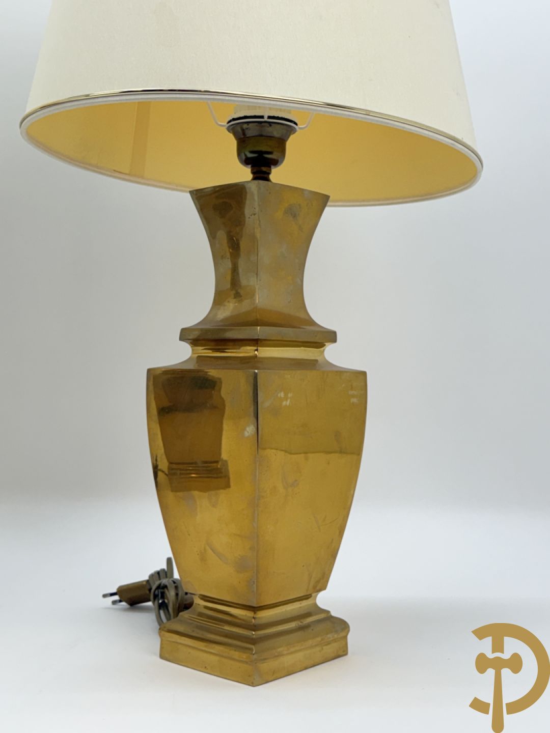 Paar koperen vintage lampadaires, jaren 