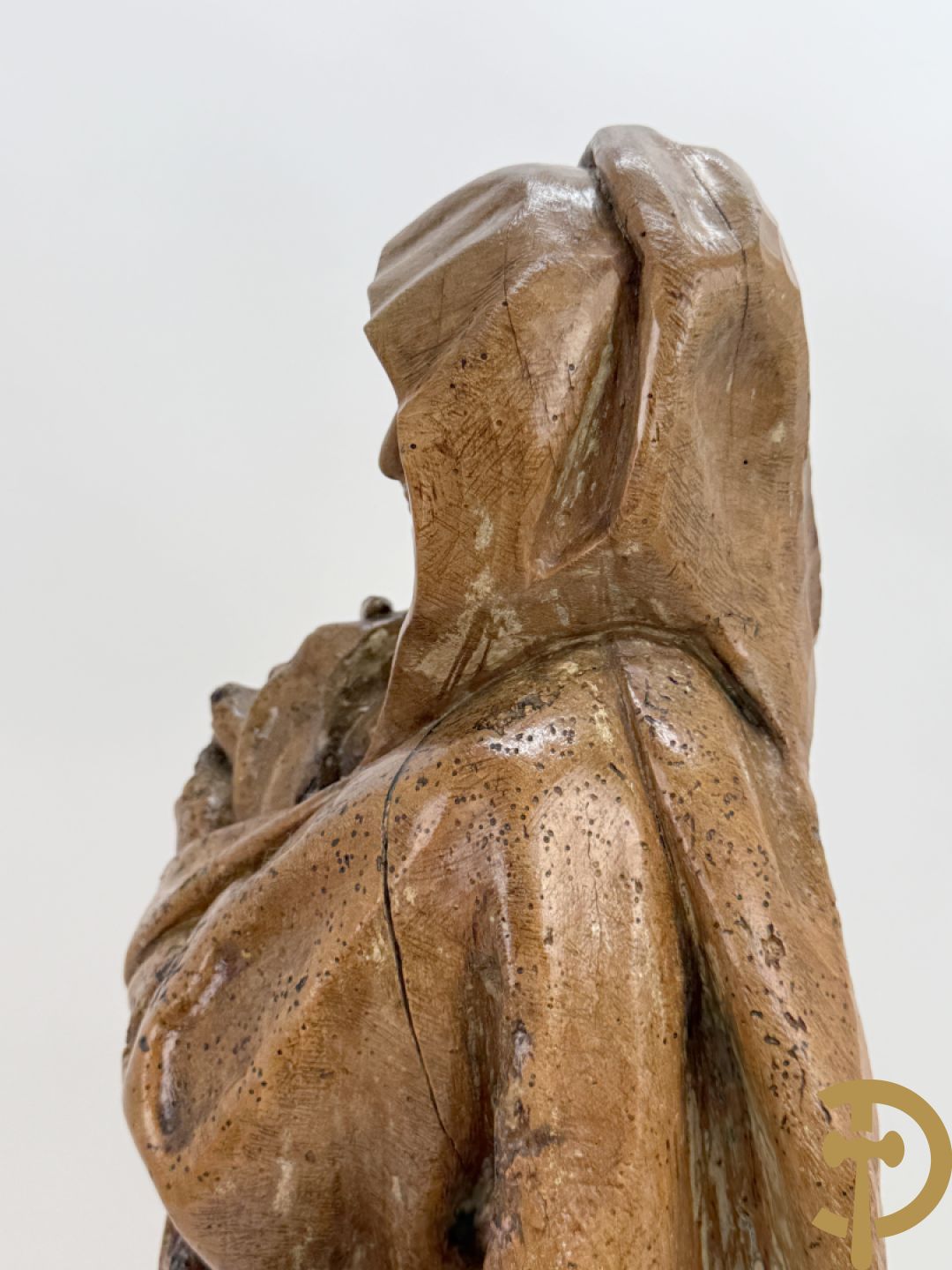 Houtgesculpteerd Mariabeeld, 18e