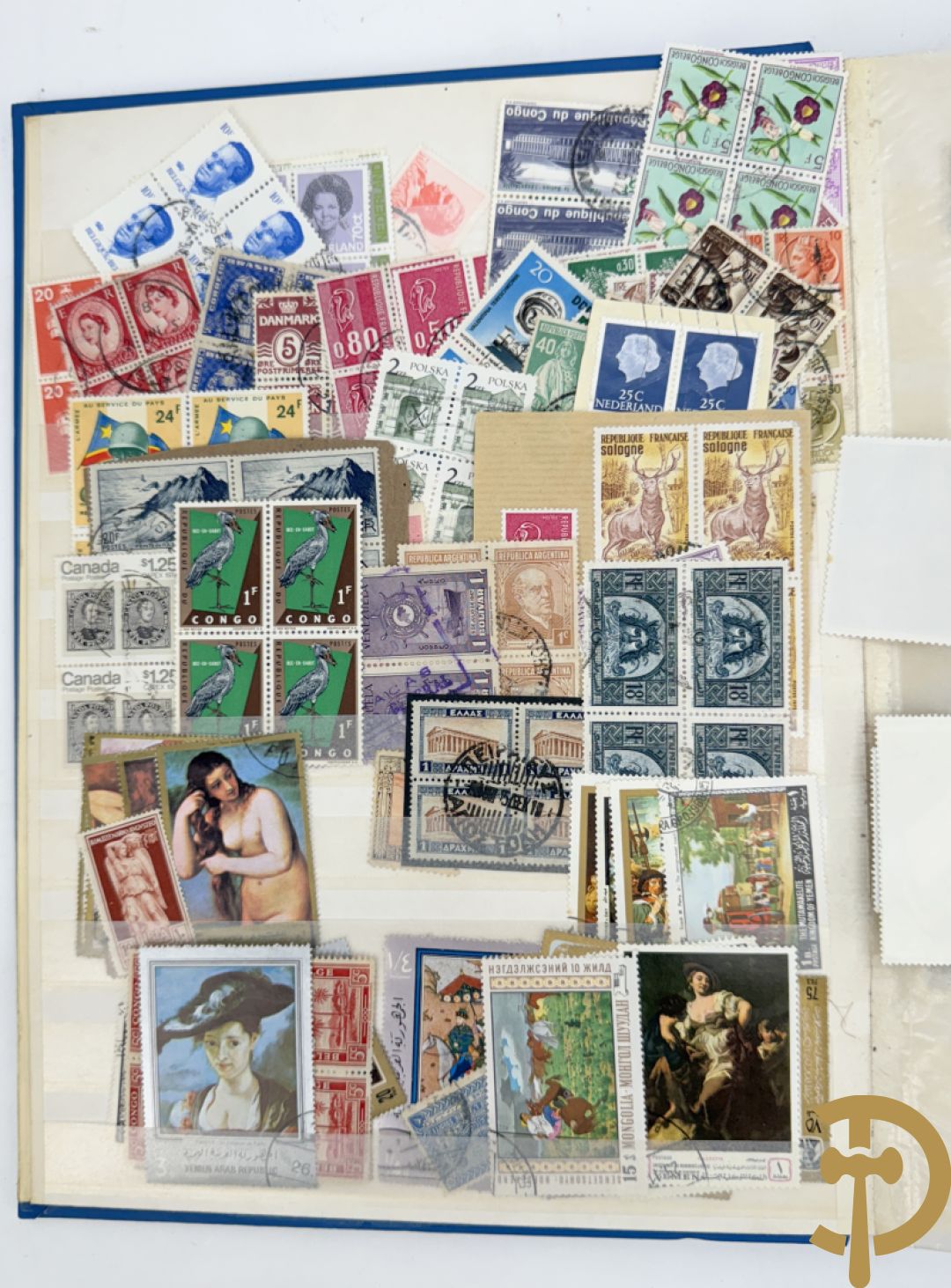 10 postzegelalbums van o.a. Duitsland, Congo, België, ... - Heel divers met veel zeldzame zegels