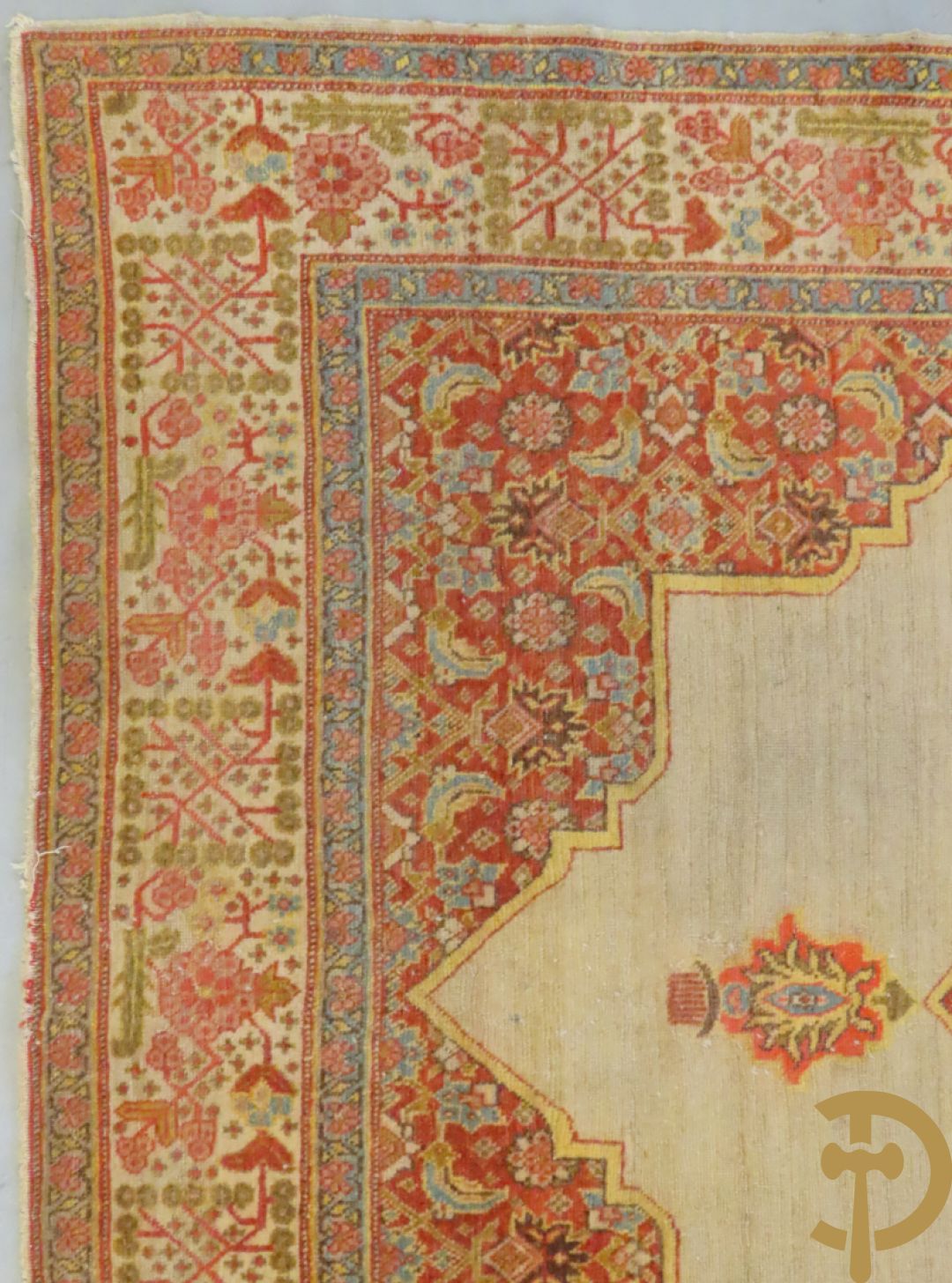 Perzisch handgeknoopt tapijt Tabriz Djaffer atelier (Maitre Djaffer) linnen en katoen, laat 19e