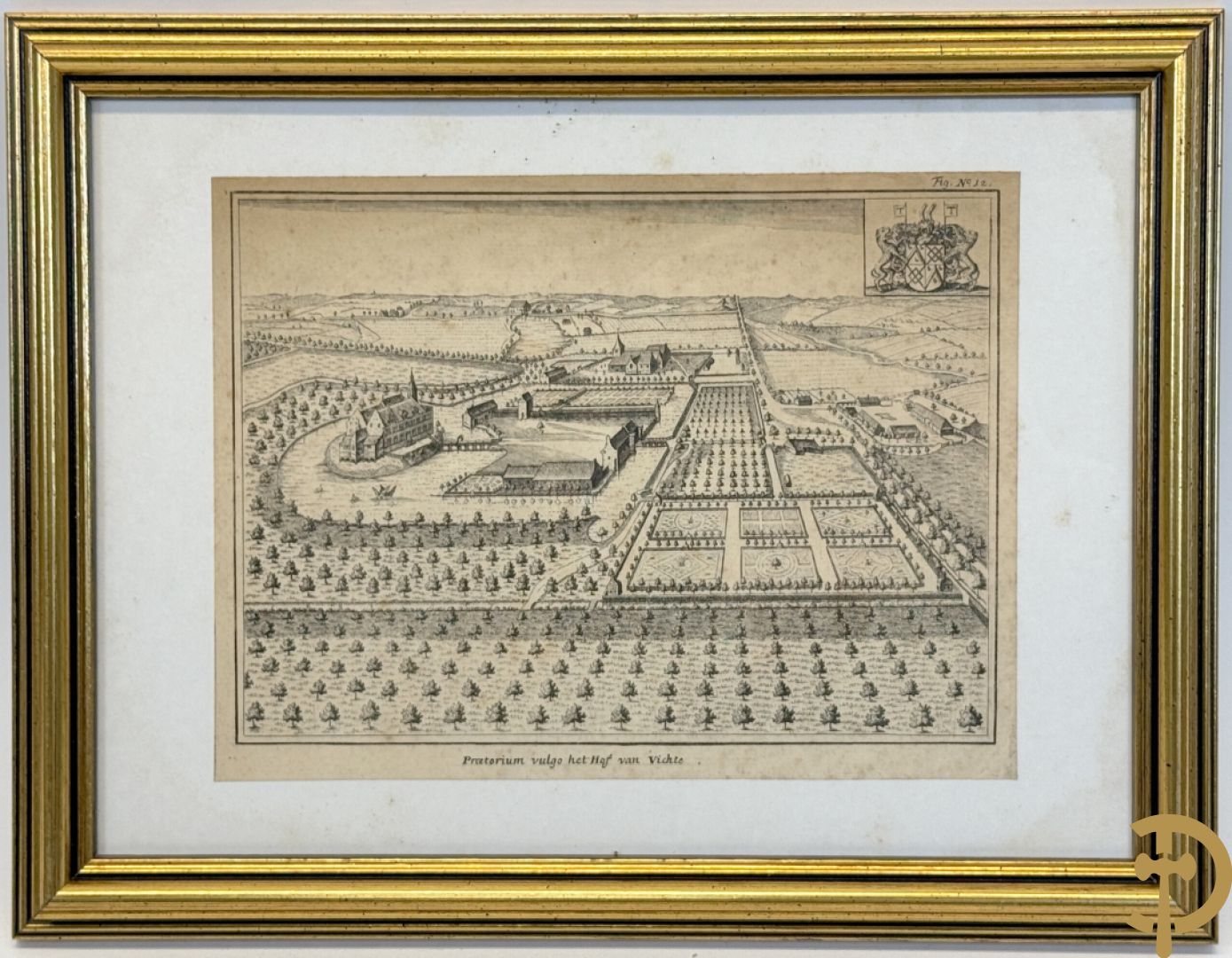 Drie oude kaarten van kasteelzichten : Demoude, d