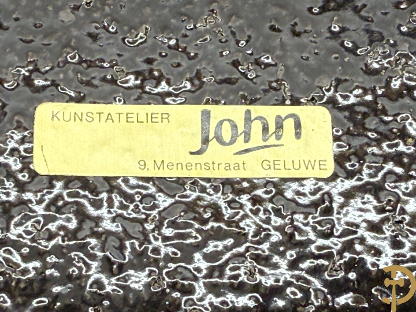 Vintage keramieken gekleurde schaal, jaren 