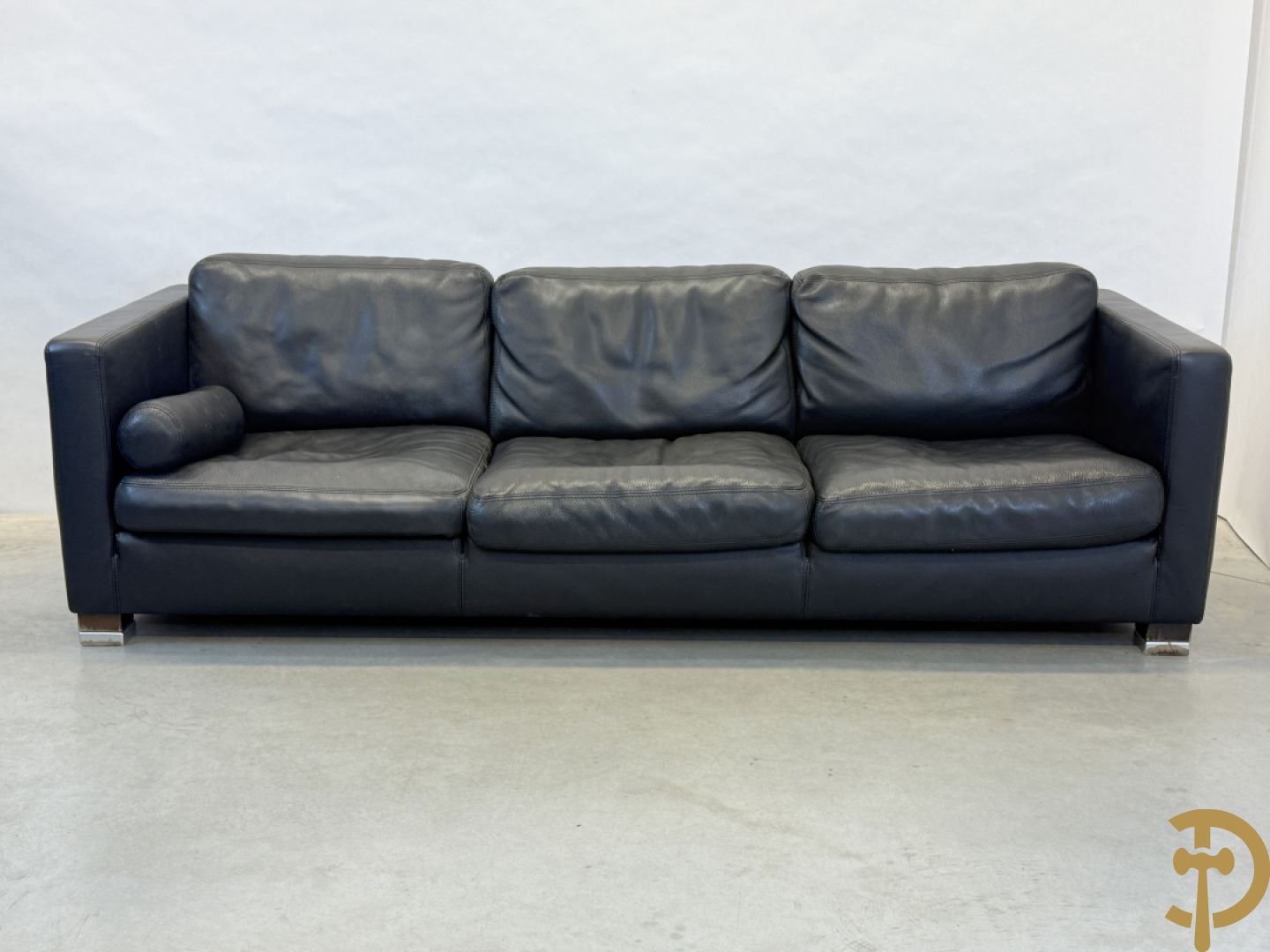 Zwart lederen design driezit Durlet