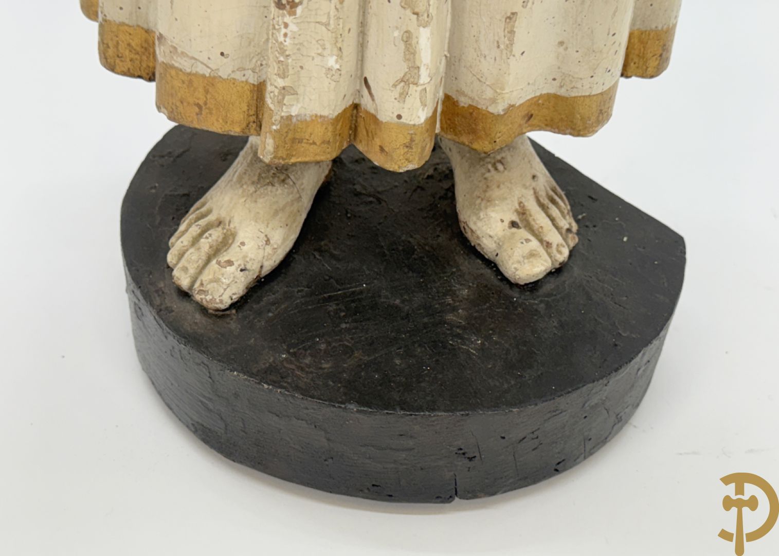 Gepolychromeerd houtgesculpteerd beeld van Jezus die predikt, laat 18e - vroeg 19e