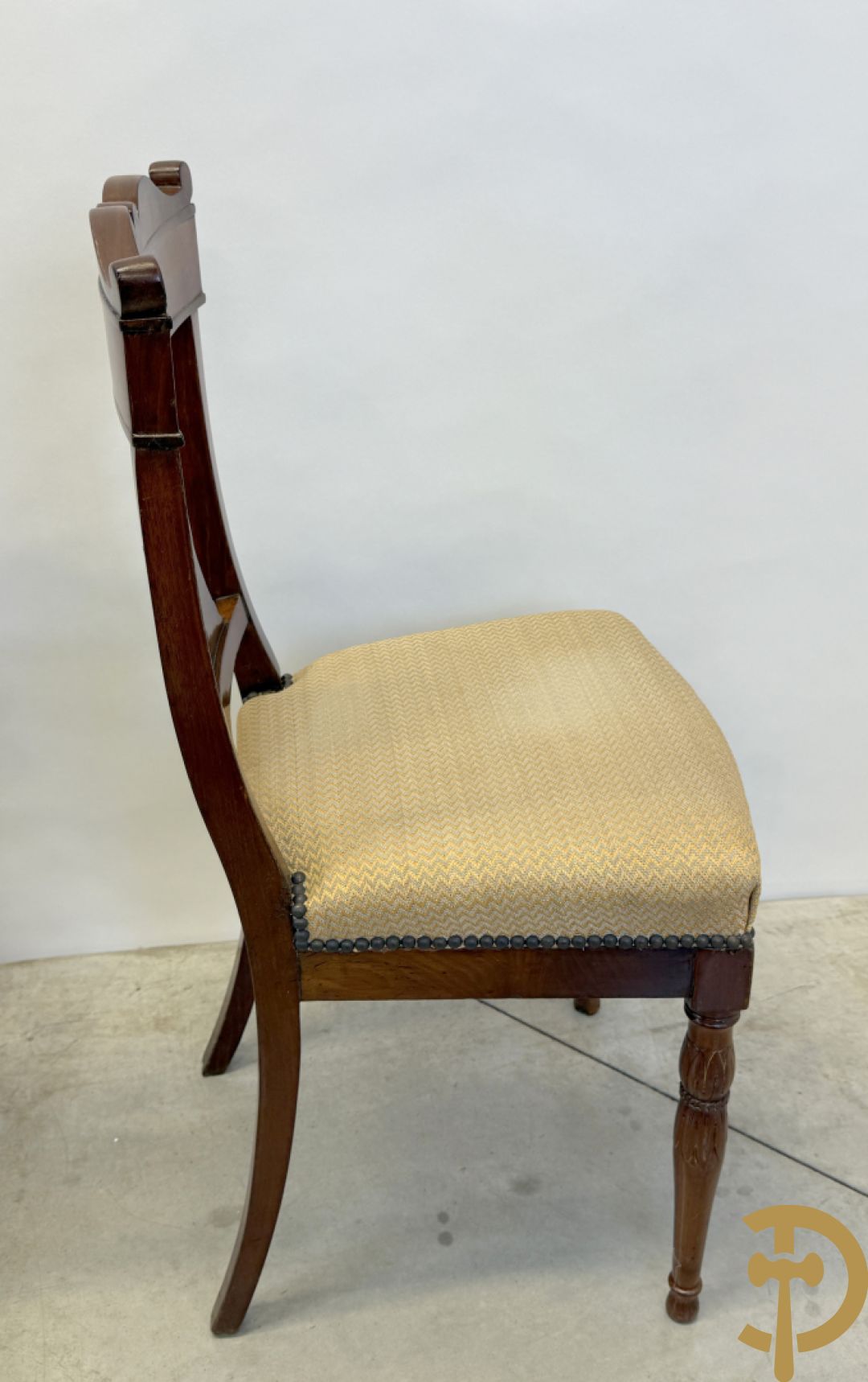 Tien mahoniehouten Charles X stoelen