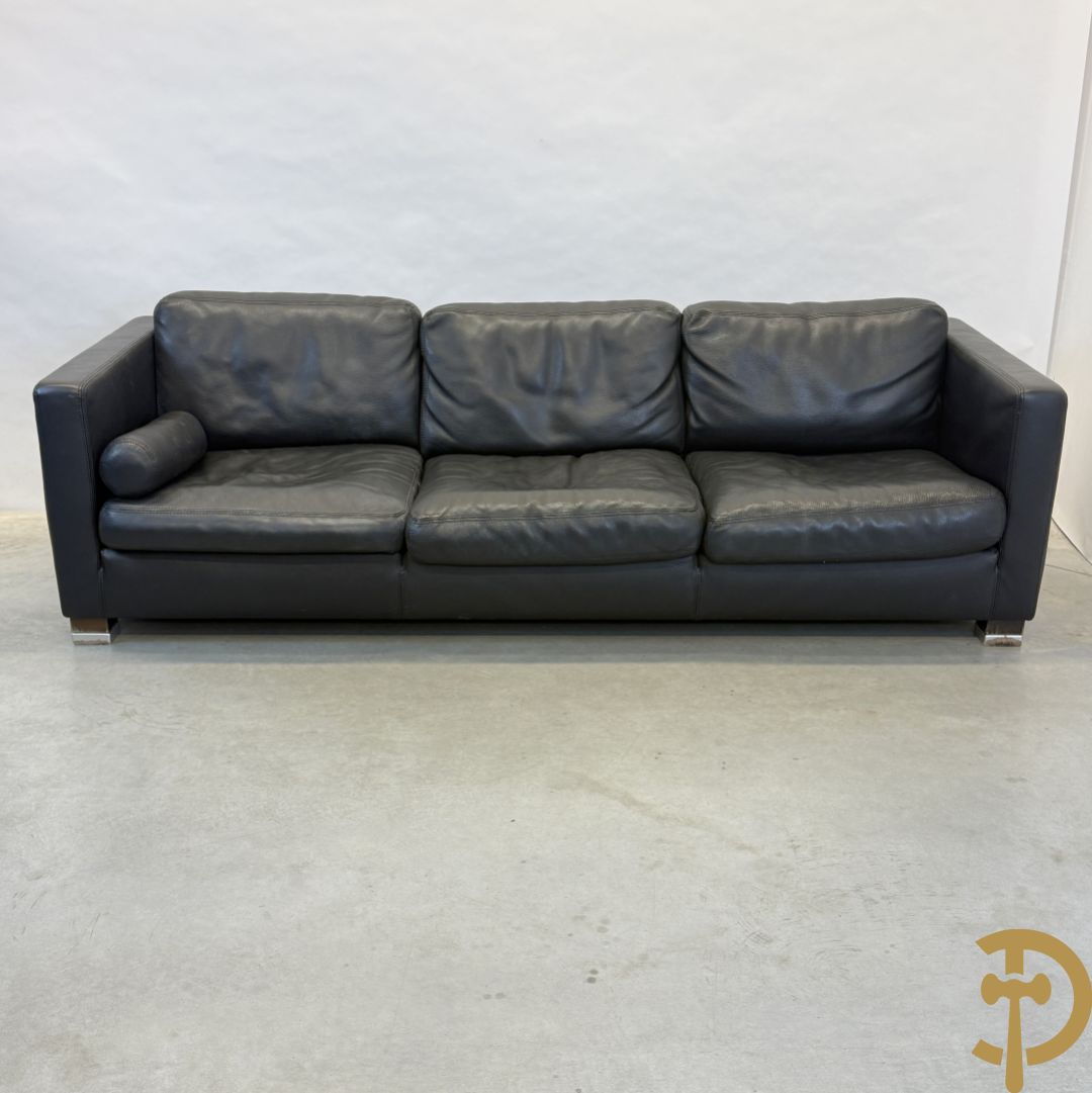 Zwart lederen design driezit Durlet