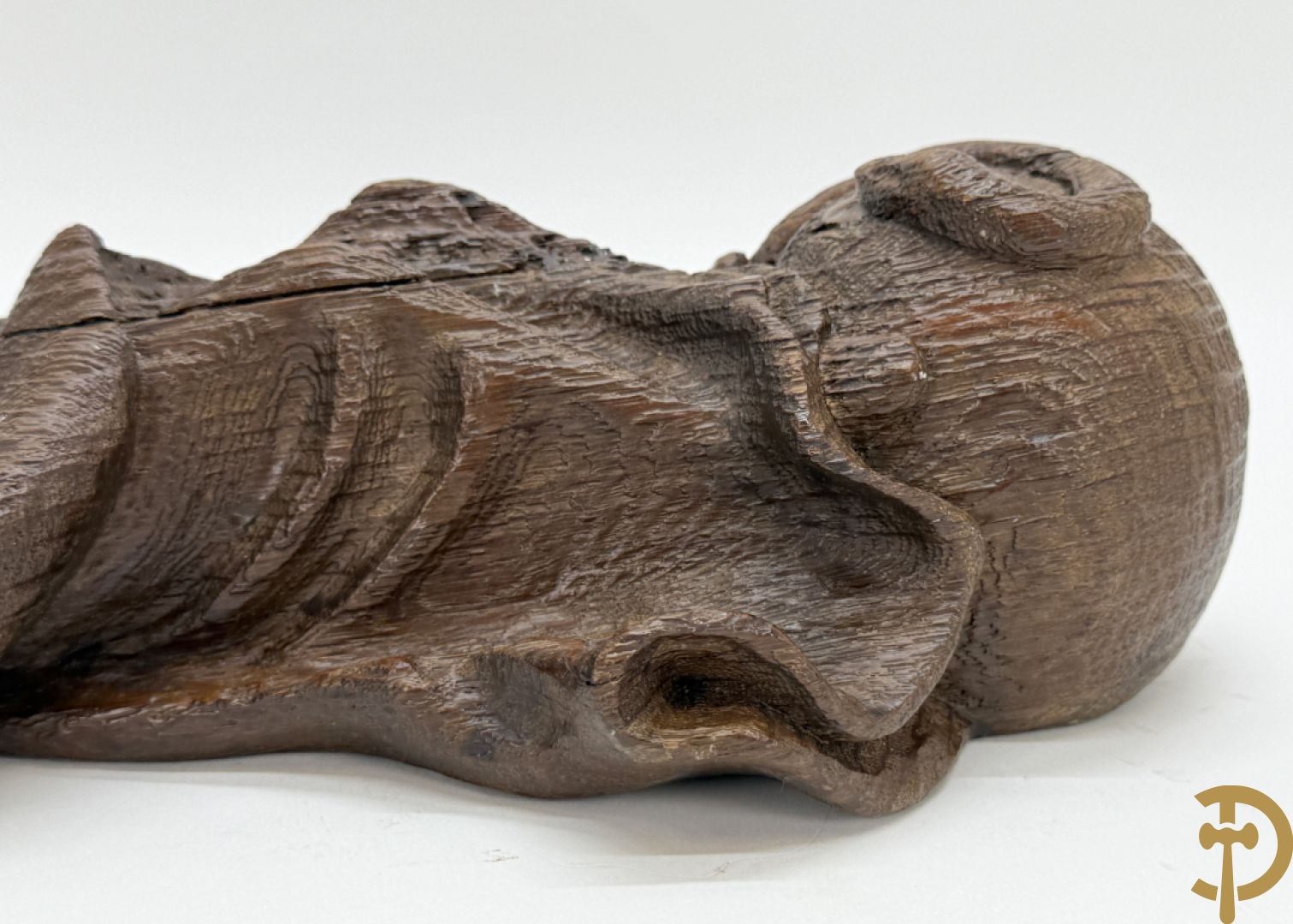 Eikenhouten verweerde houtsculptuur 