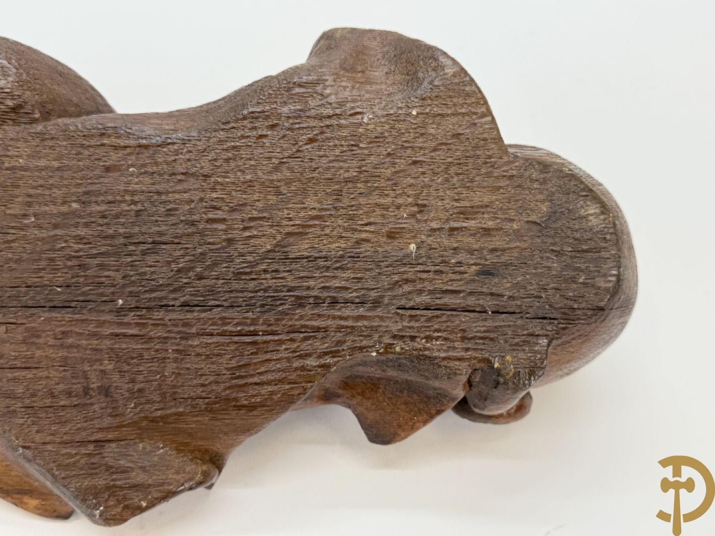 Eikenhouten verweerde houtsculptuur 