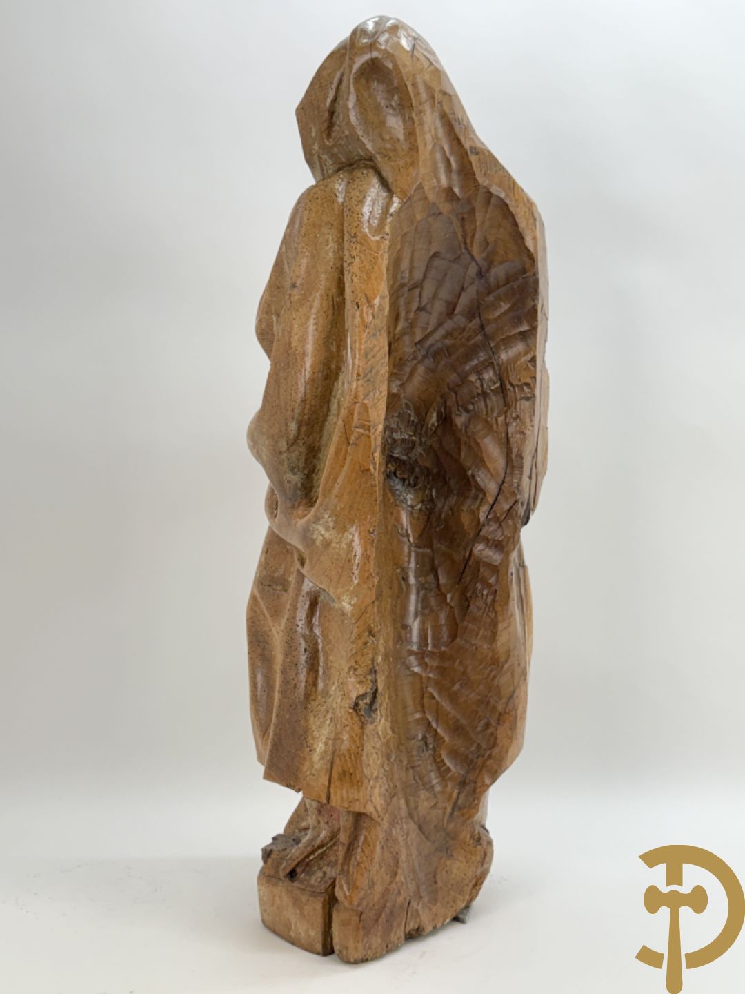 Houtgesculpteerd Mariabeeld, 18e