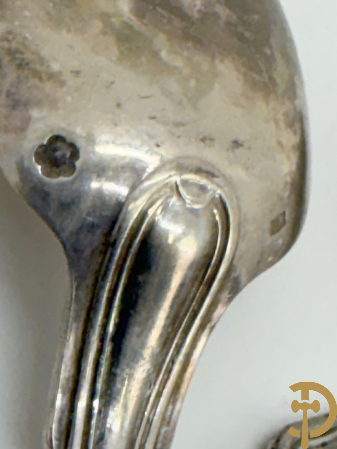 11 massief zilveren ijslepels + 6 koffielepels in massief zilver