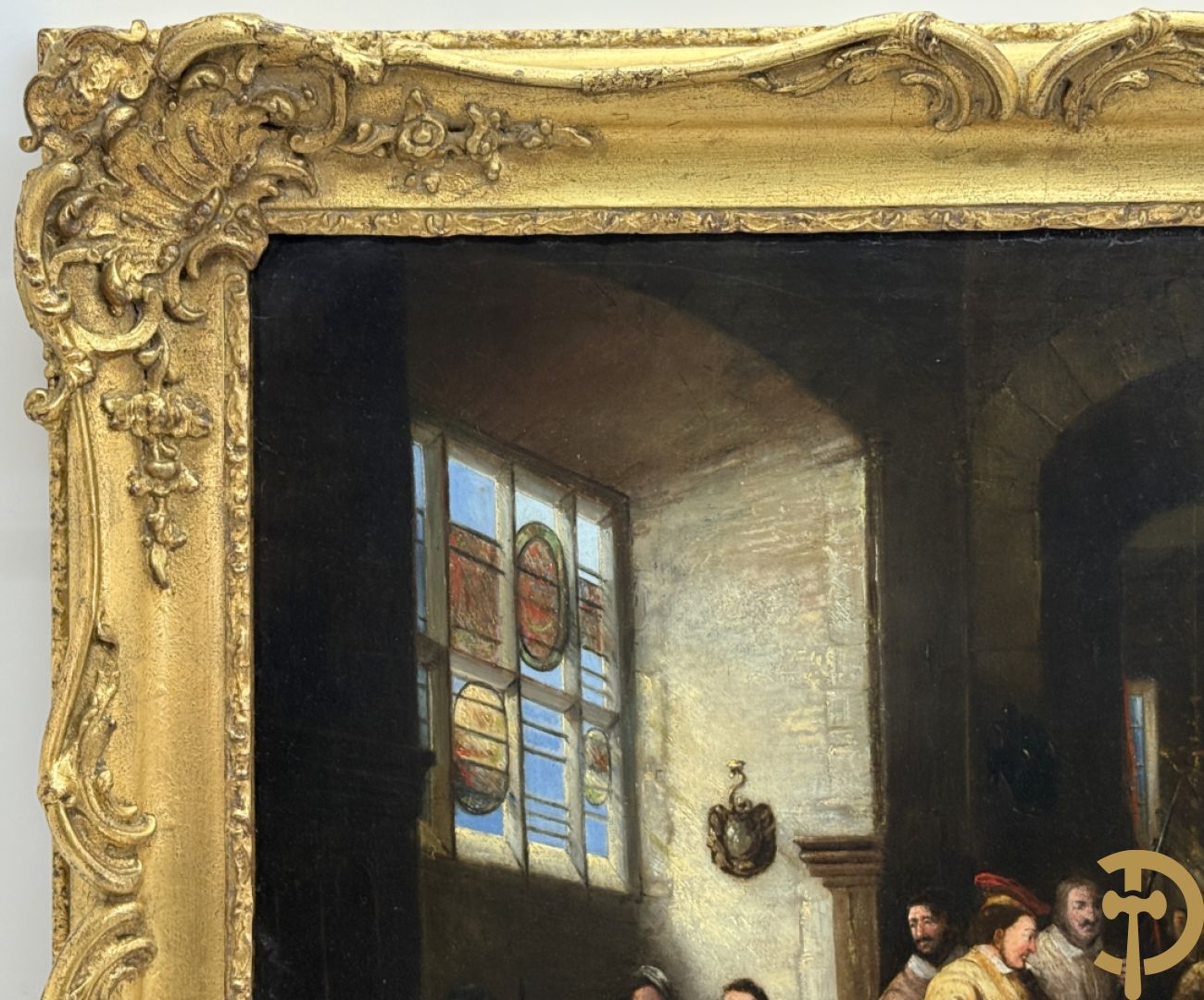 Onleesbaar getekend rechts onder Vlaamse school 