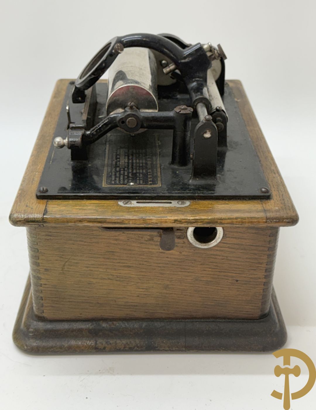 Edison Standard fonograaf met 2 hoorns en rollen (zonder naald)