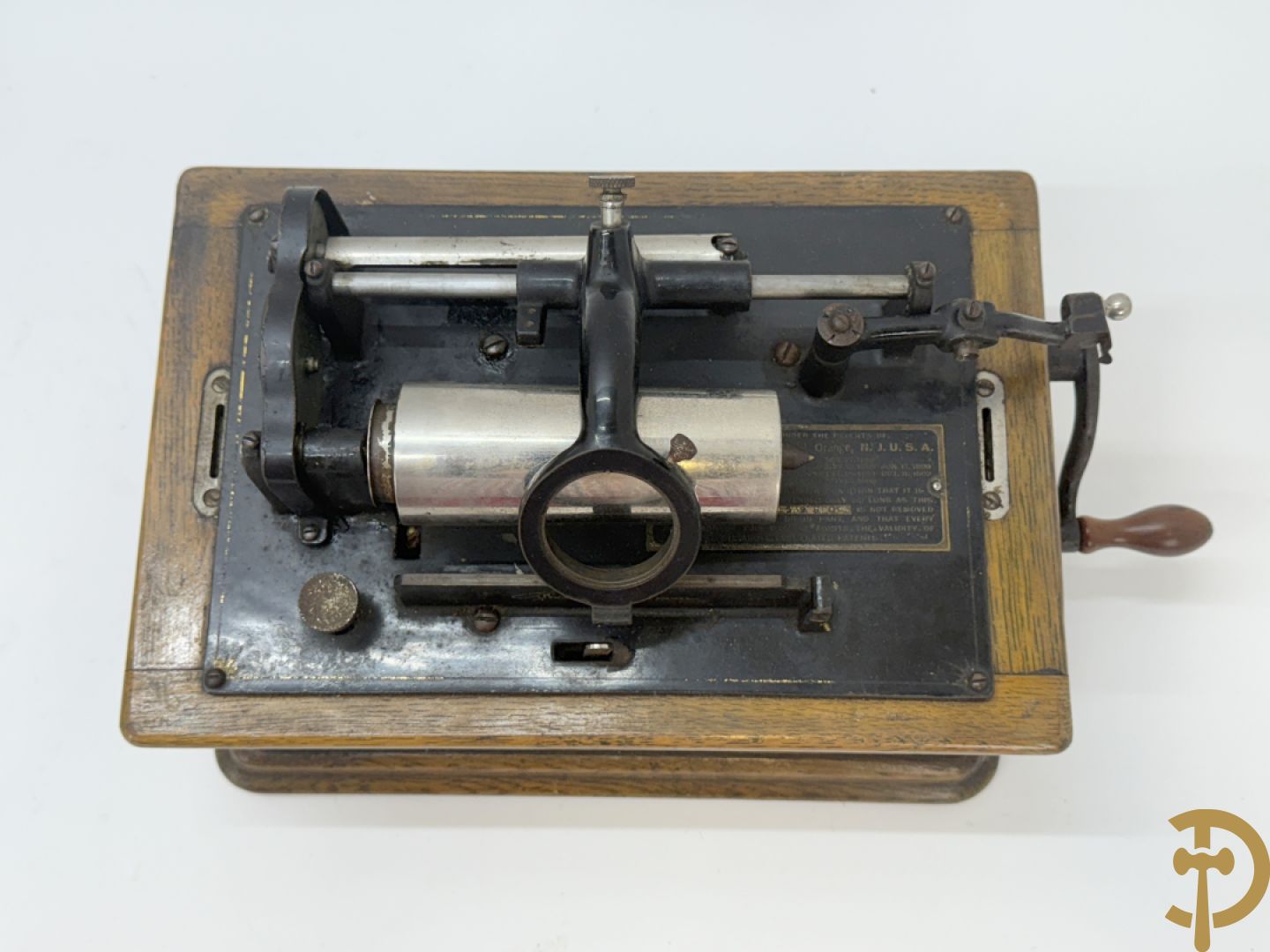 Edison Standard fonograaf met 2 hoorns en rollen (zonder naald)