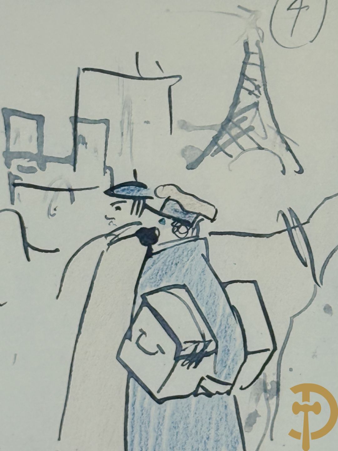 PICASSO (naar) Vijf ludieke prenten met personages - seriegrafieën