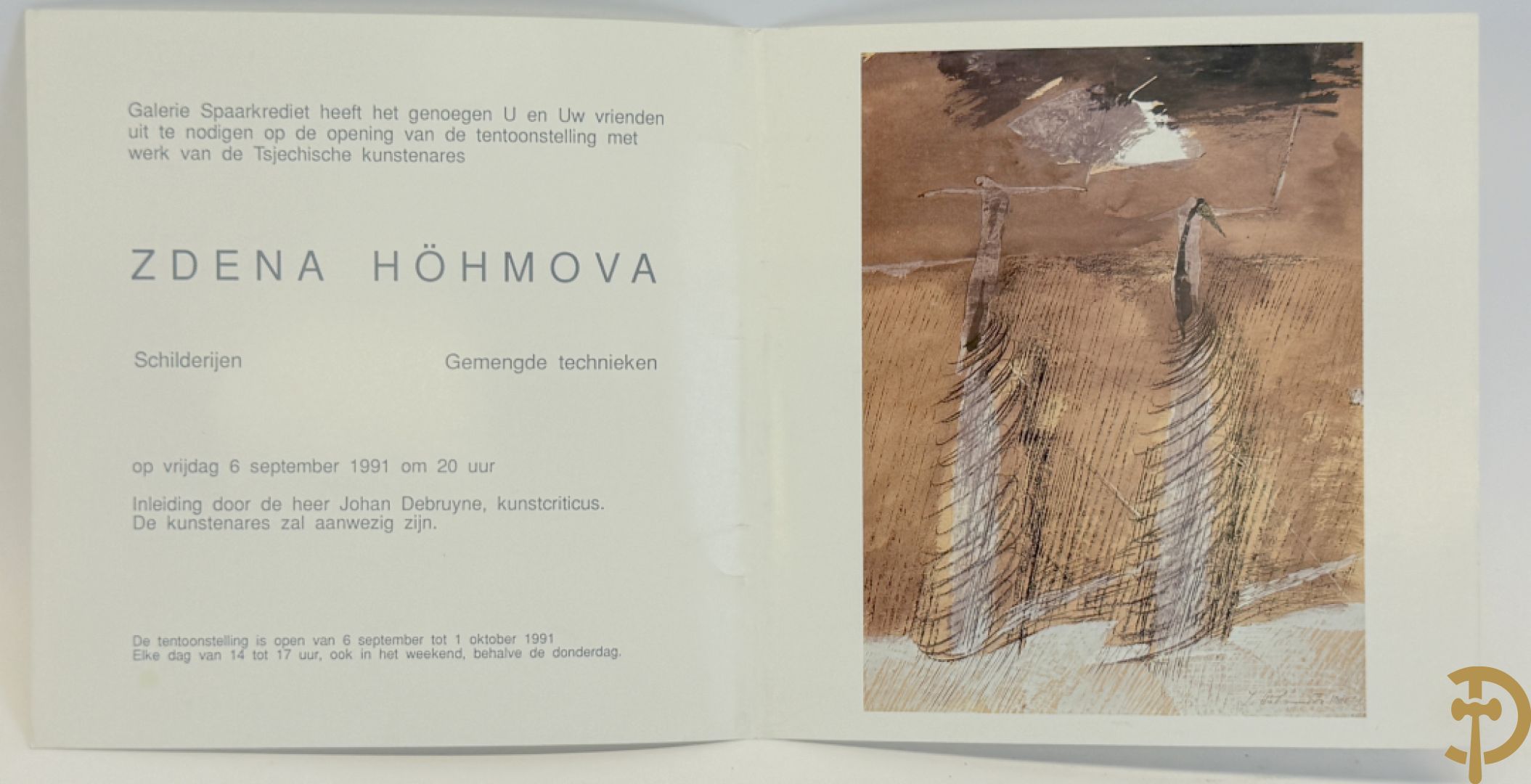 HÖHMOVA Zdena verso gestempeld 