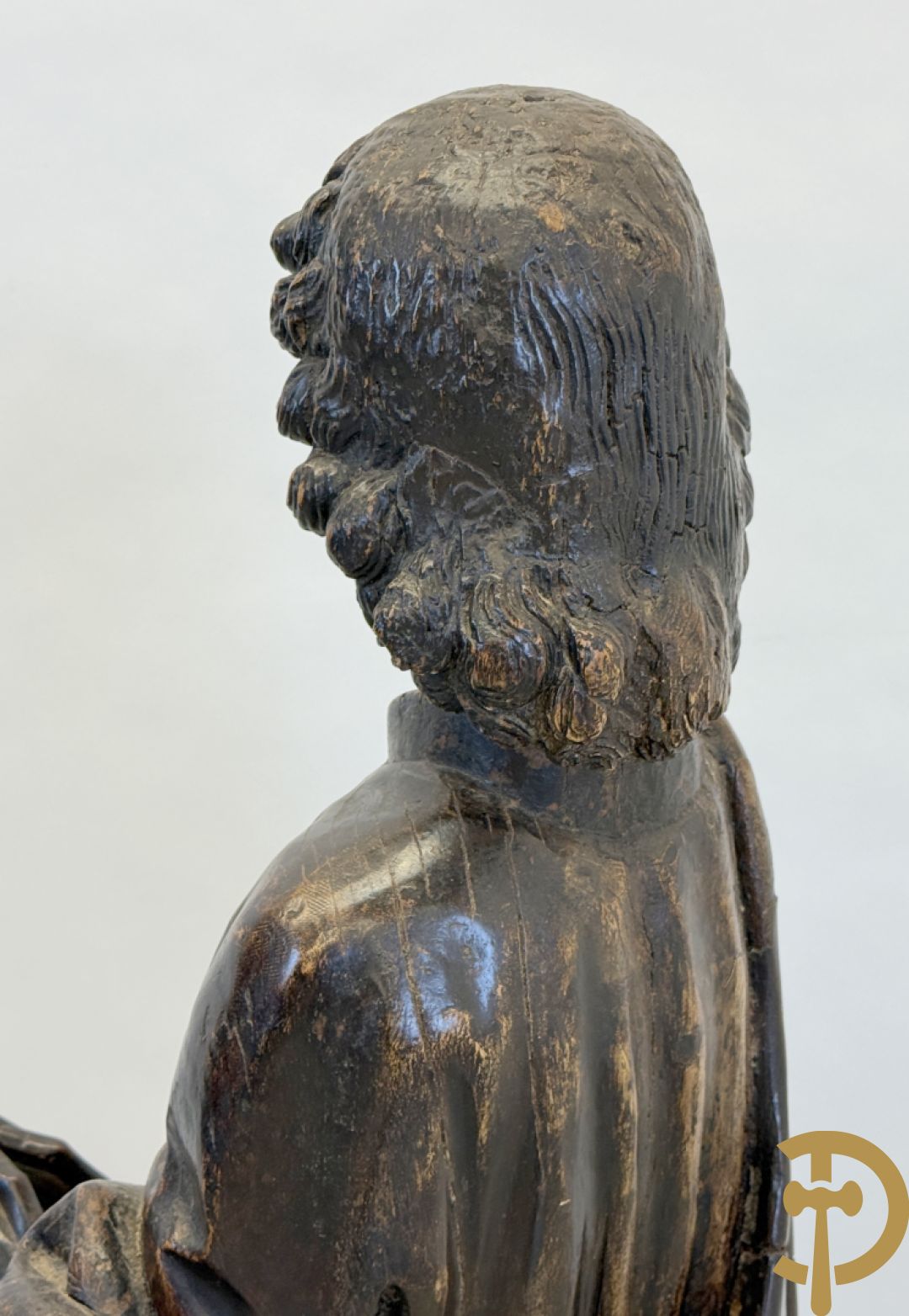 Vlaamse houtsculptuur van apostel, 18e
