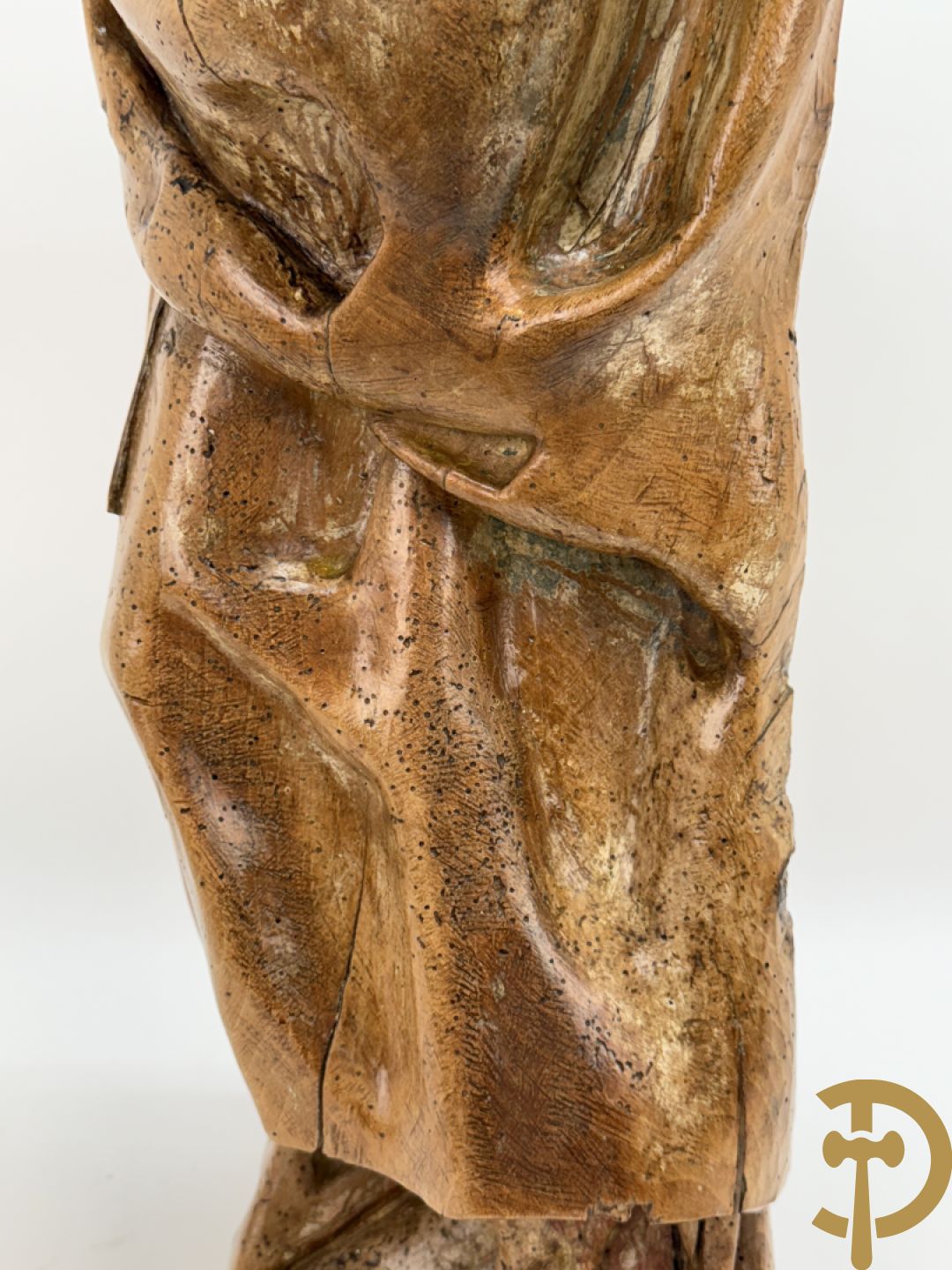 Houtgesculpteerd Mariabeeld, 18e