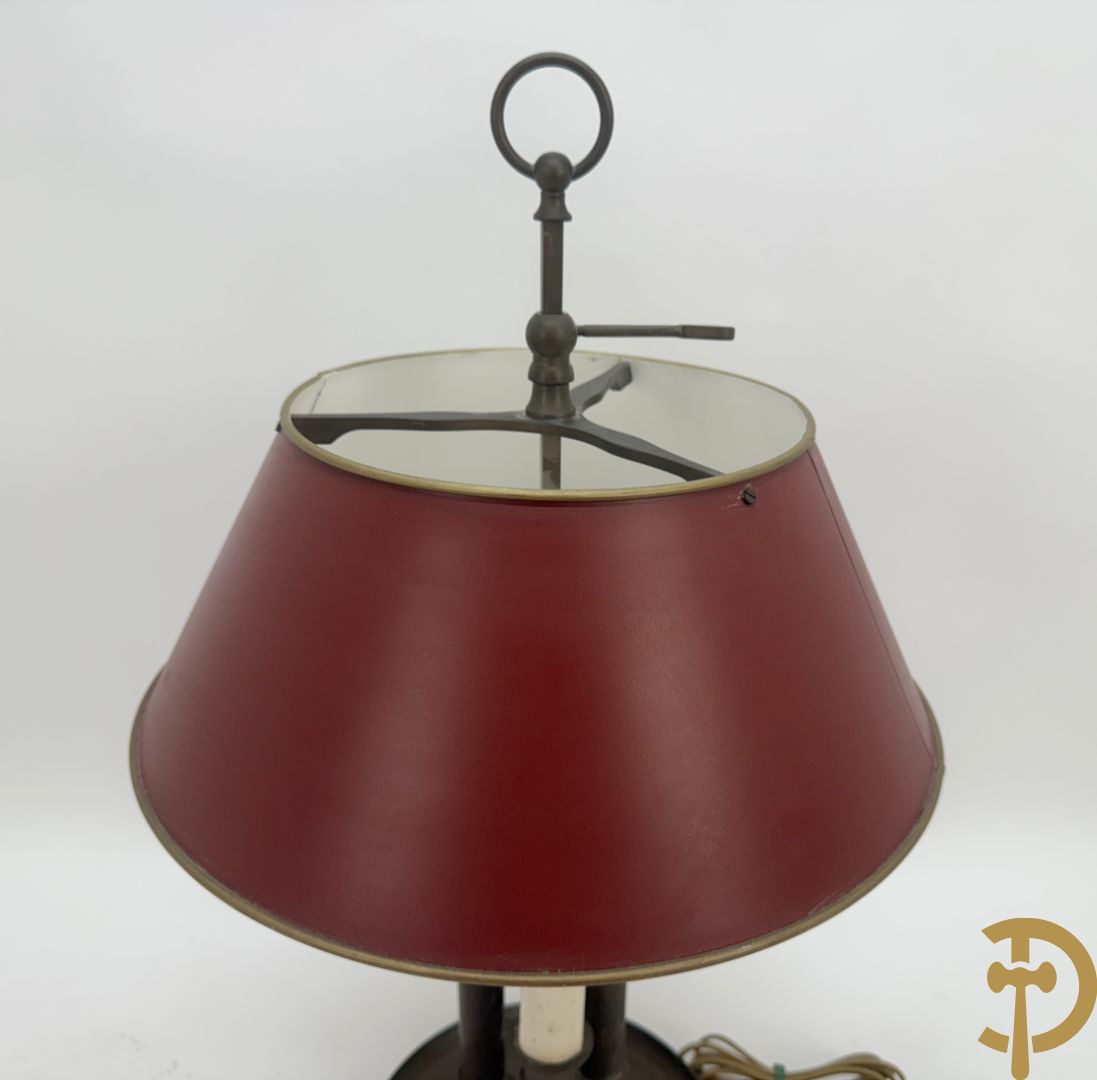 Twee lampes bouillotte in koper met 3 lichtpunten