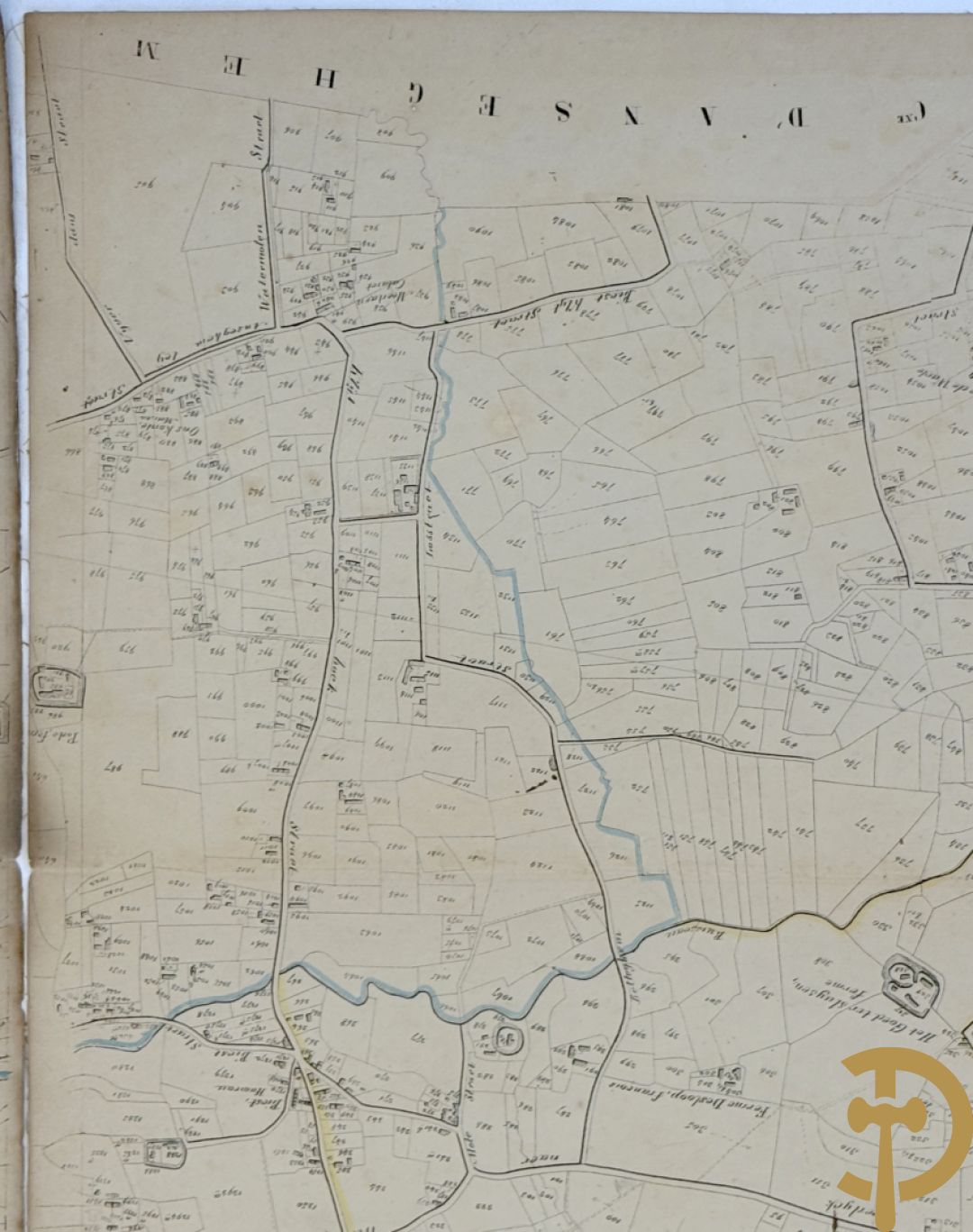 Drie oude kaarten van kasteelzichten : Demoude, d
