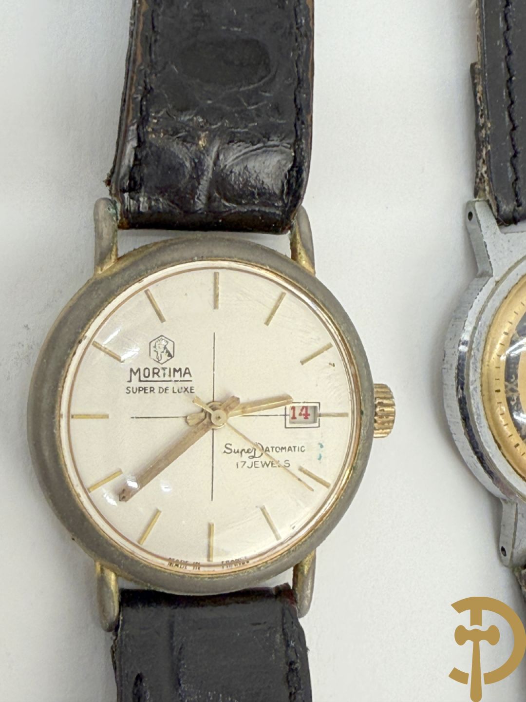 Zeventien vintage dames- en heren polsbandhorloges + 2 binnenwerken