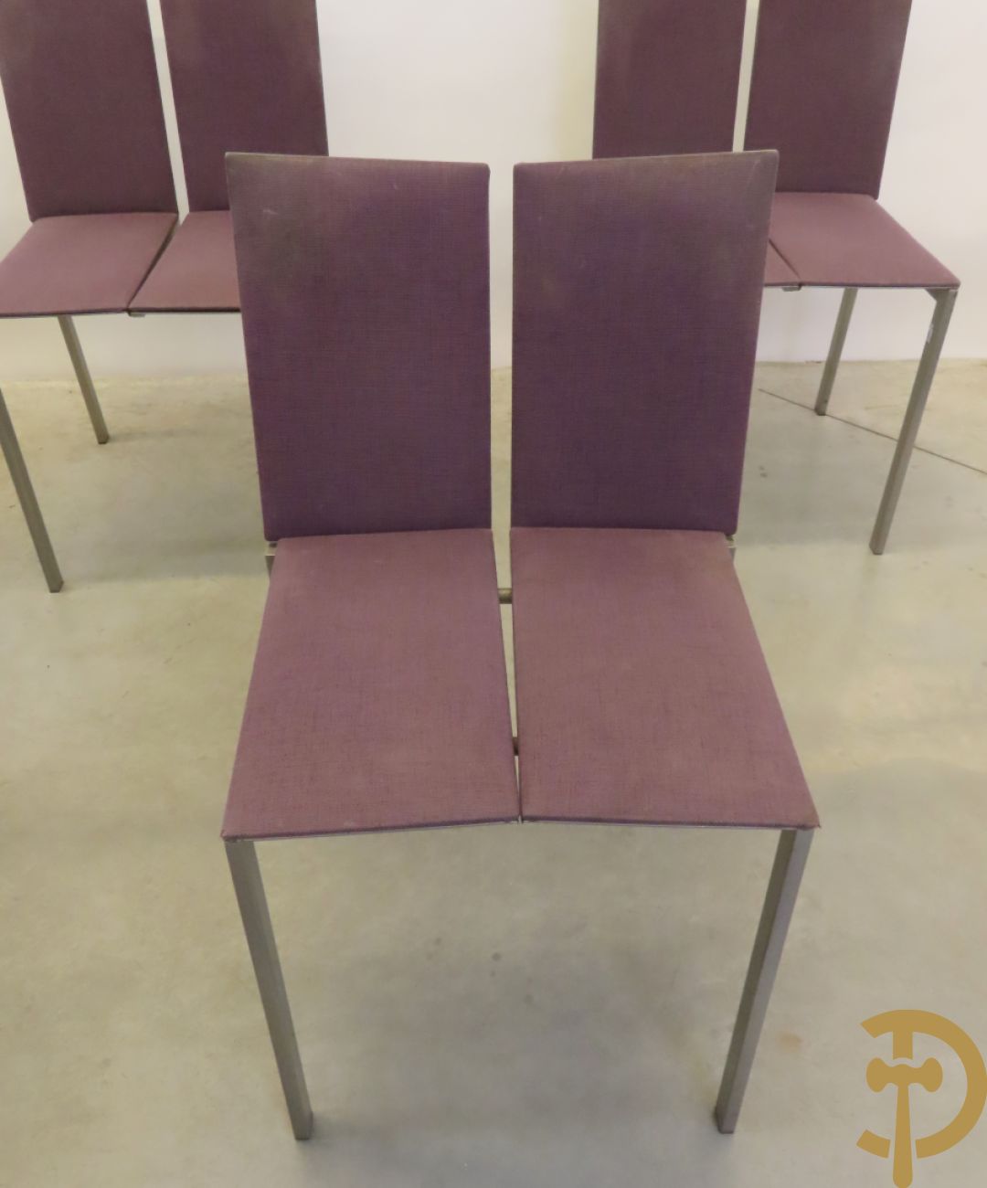 Set van zes design stoelen 