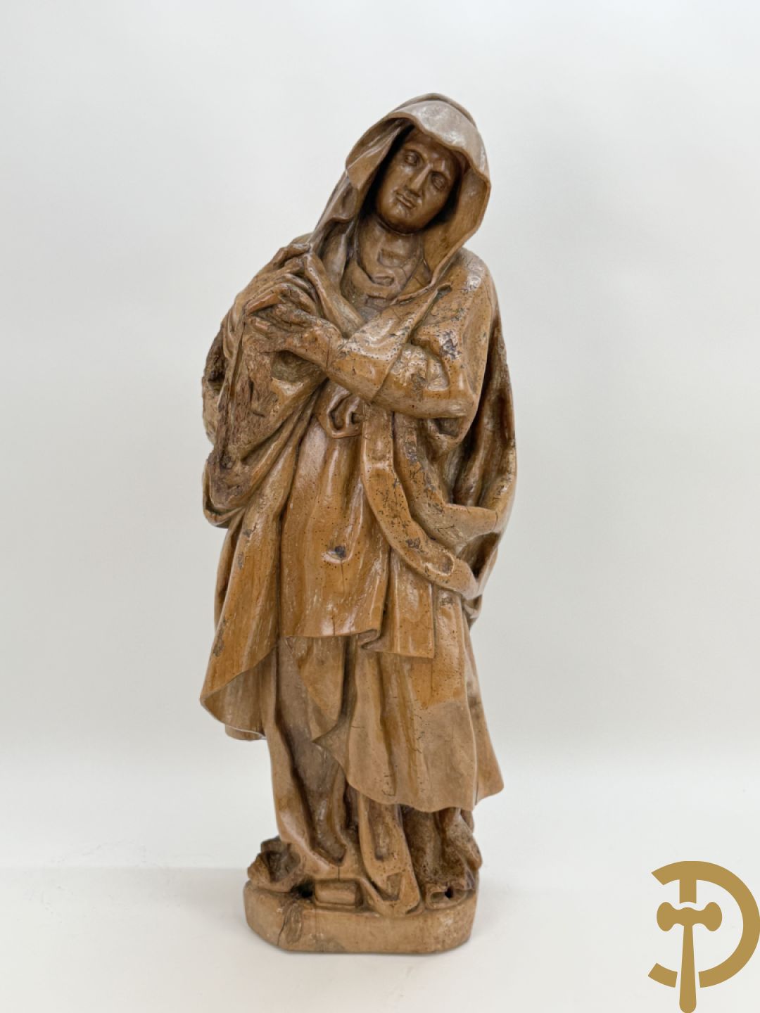 Houtgesculpteerd Mariabeeld, 18e